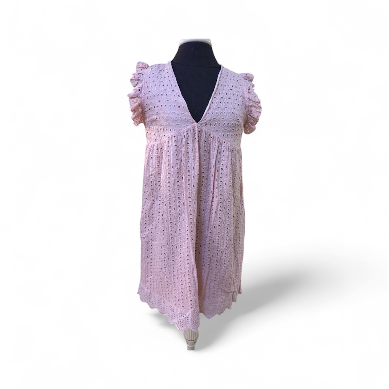 Pink Eyelet Midi Dress size S