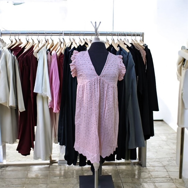Pink Eyelet Midi Dress size S
