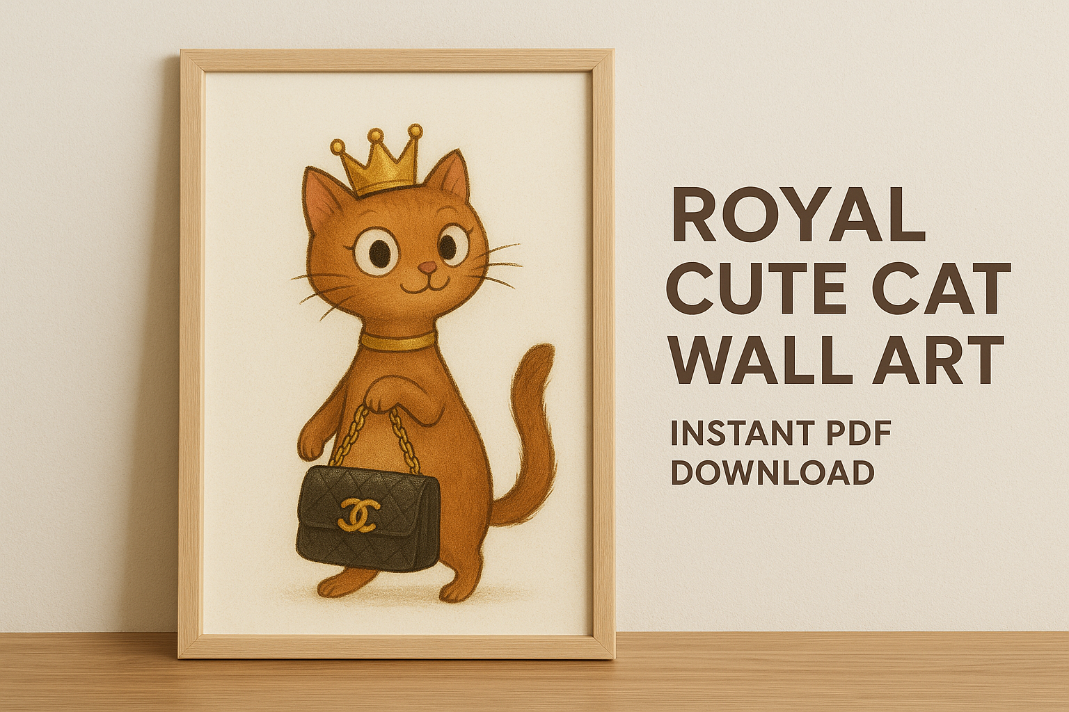 Royal Cute Cat Wall Art