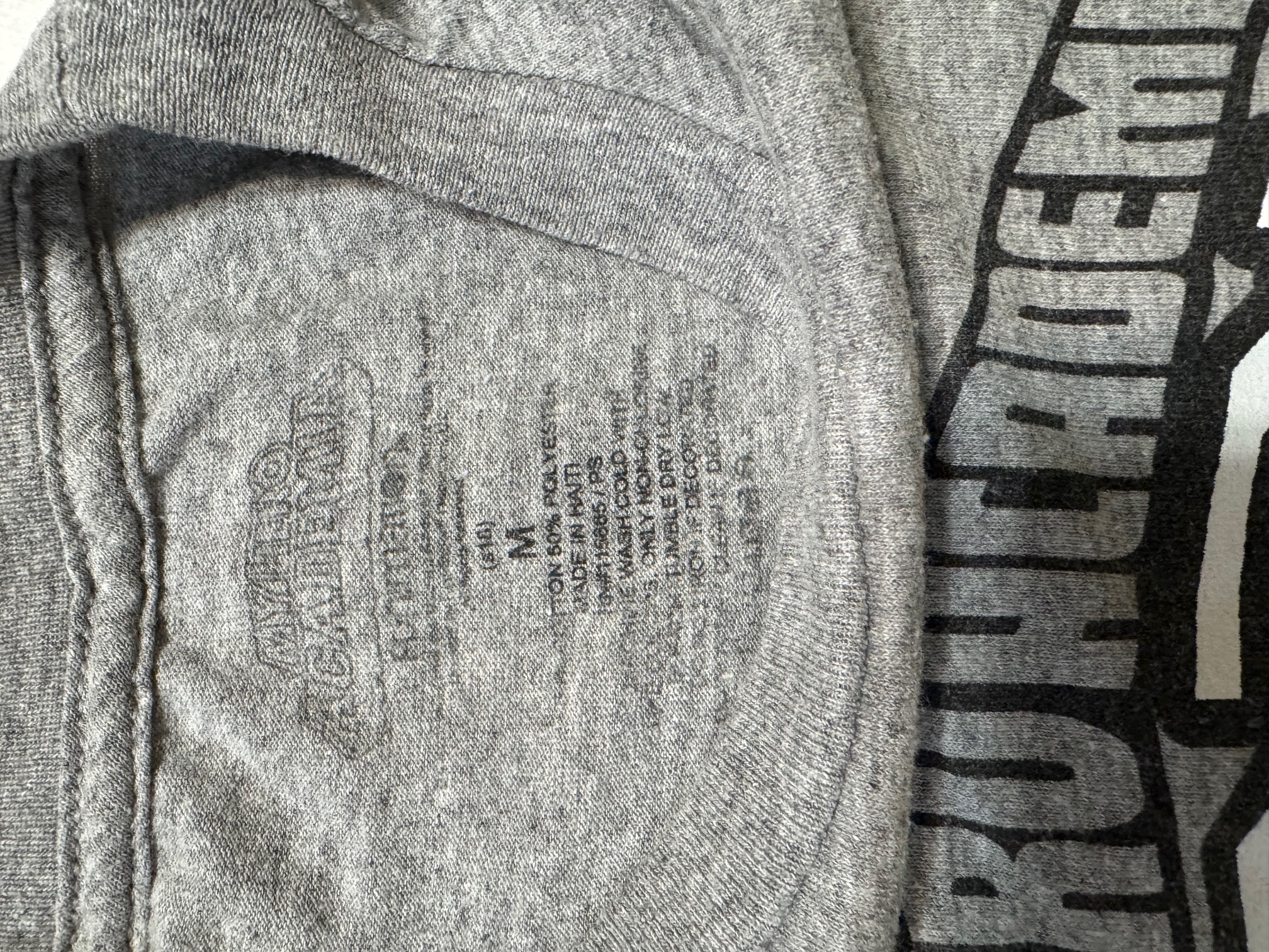 Gray Long Sleeve Graphic T-Shirt