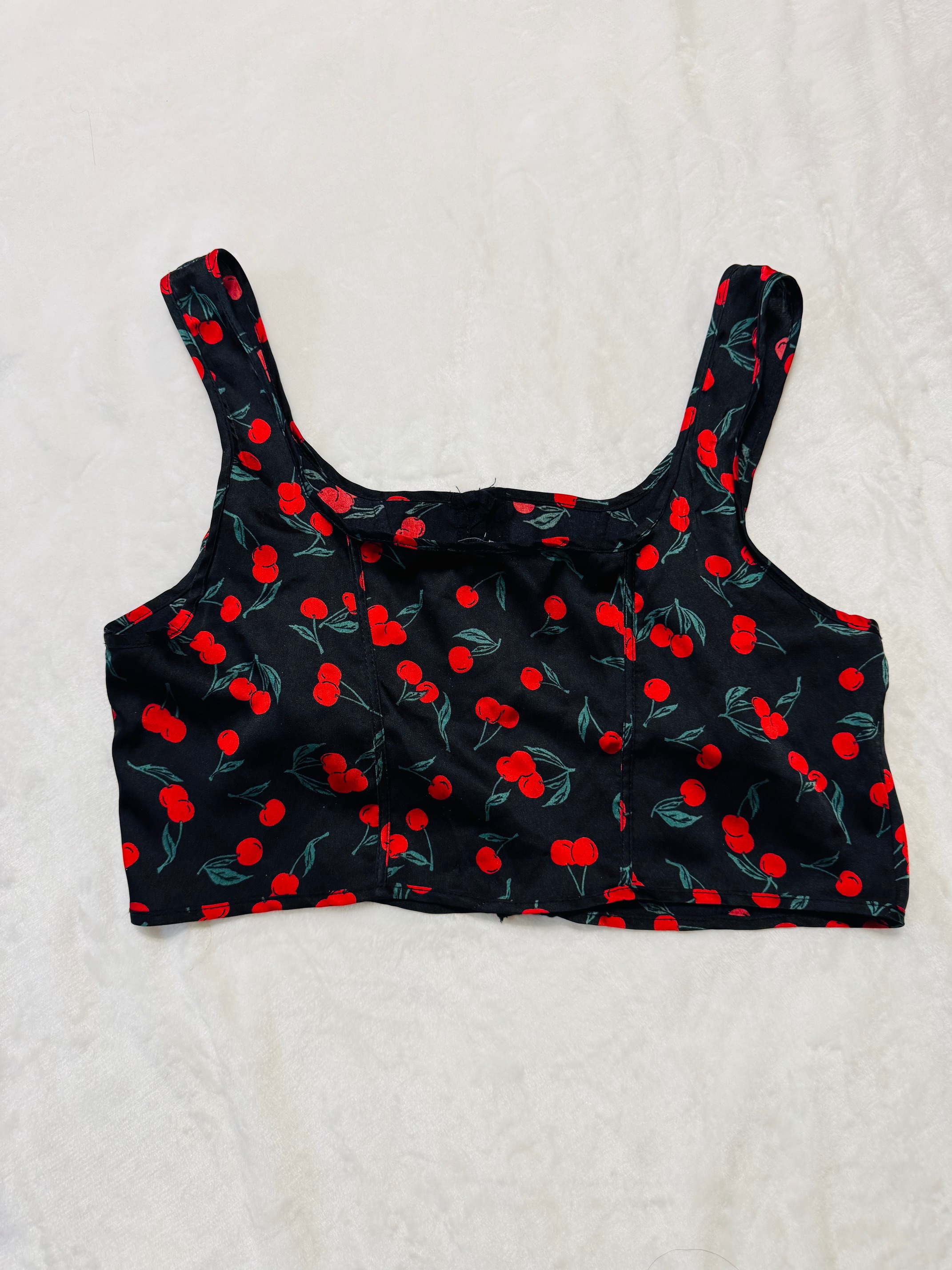Cherry Print Crop Top size M