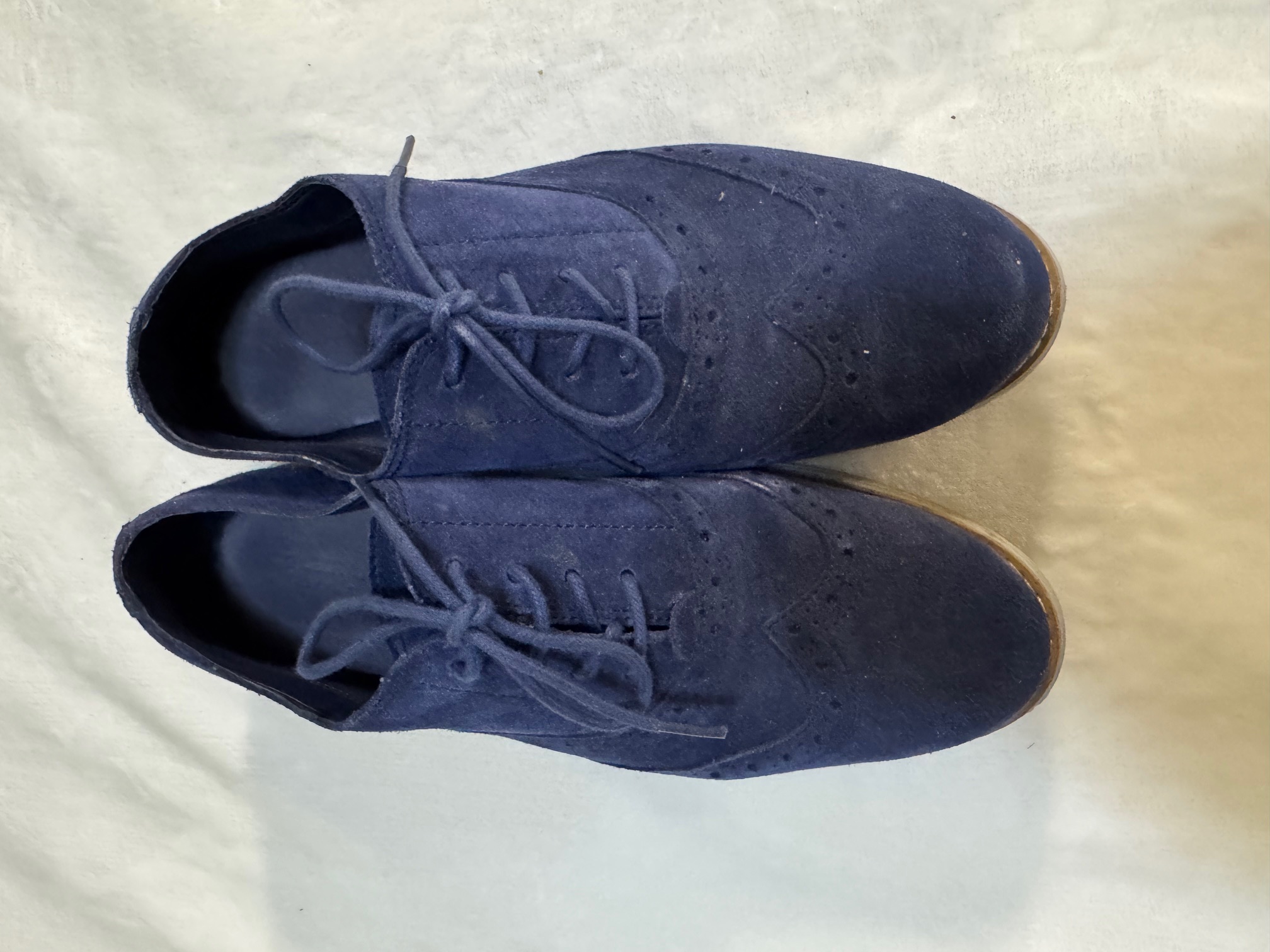 Colehaan Women's Blue Suede Oxford Shoes size 6.5