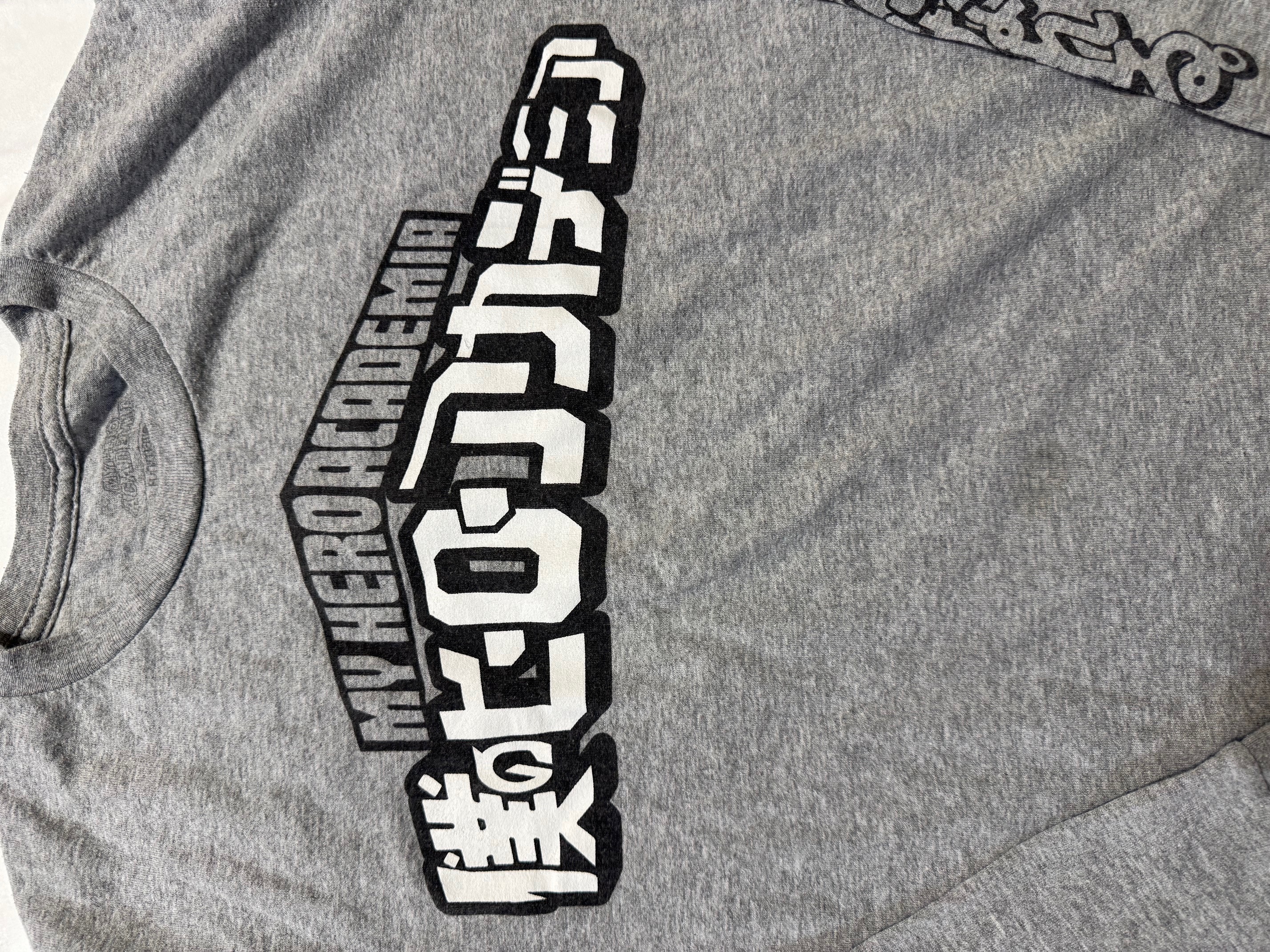 Gray Long Sleeve Graphic T-Shirt