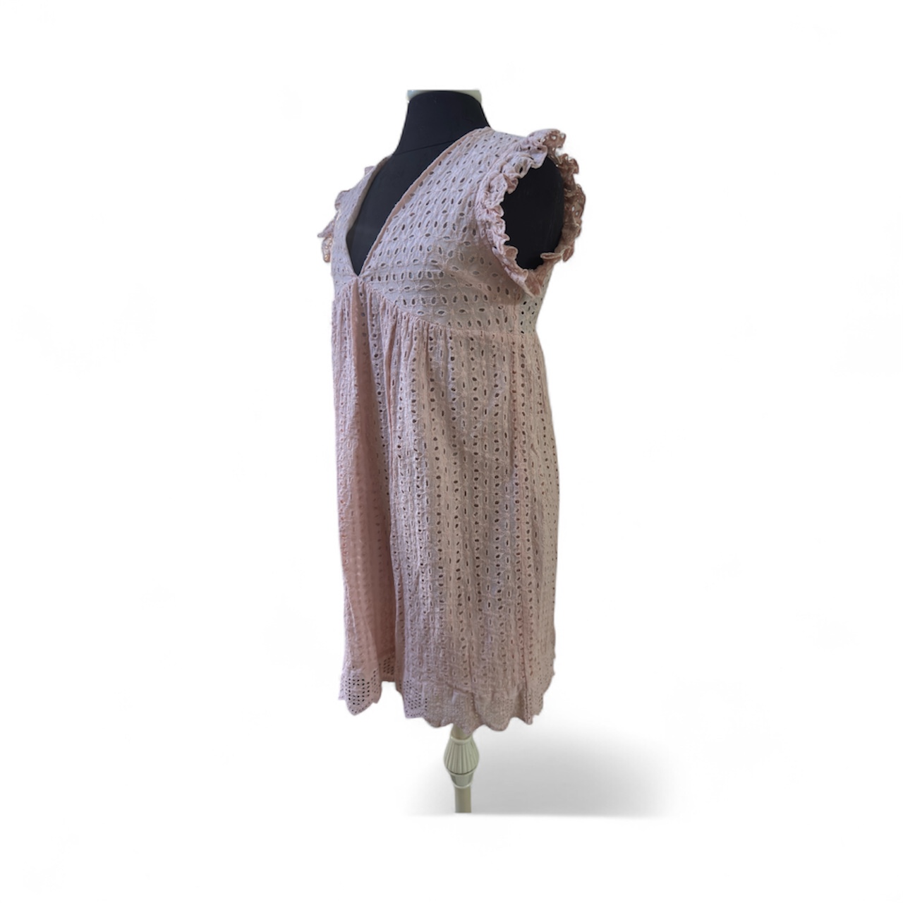 Pink Eyelet Midi Dress size S