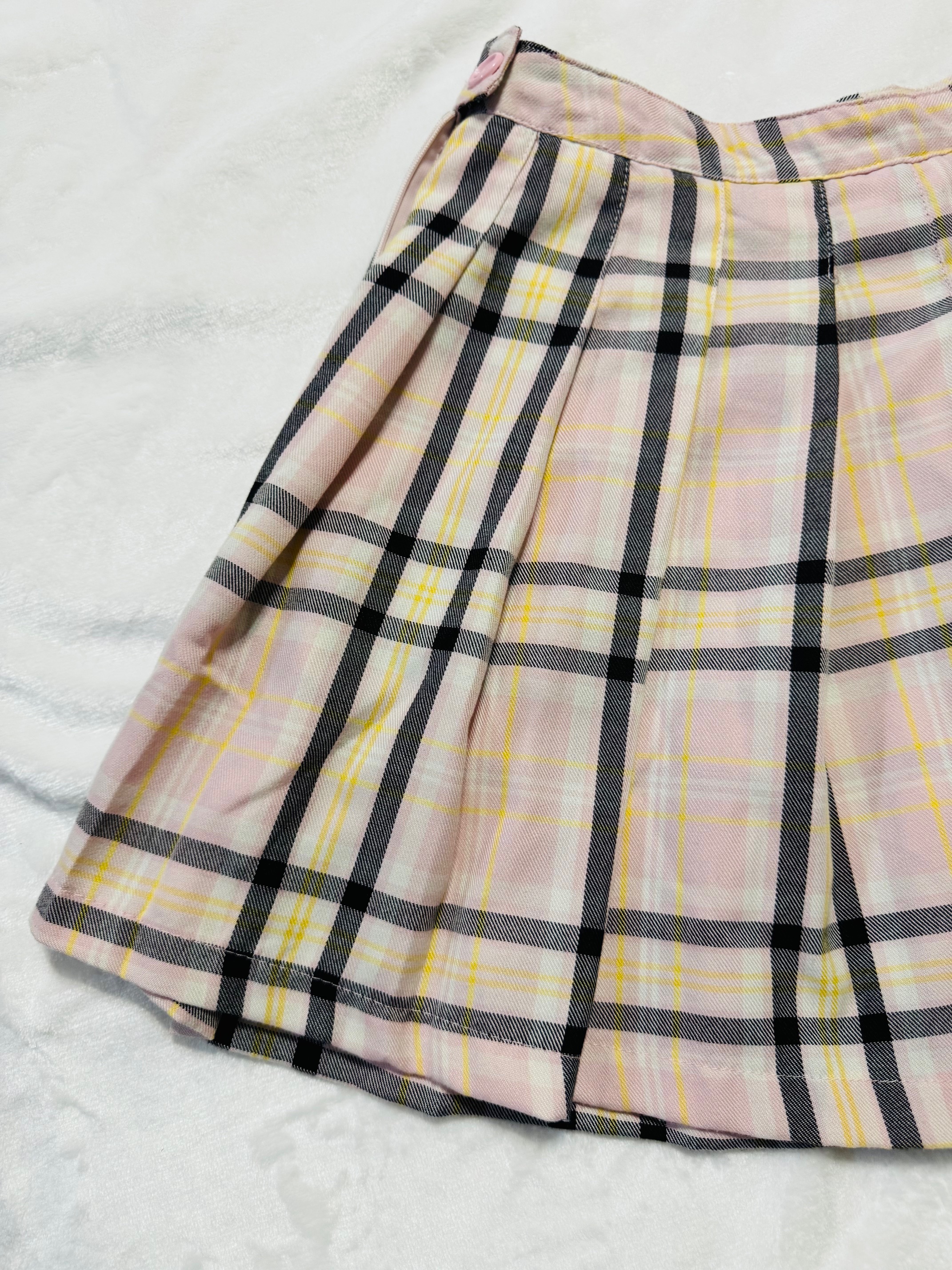 Plaid Pleated Skirt size L