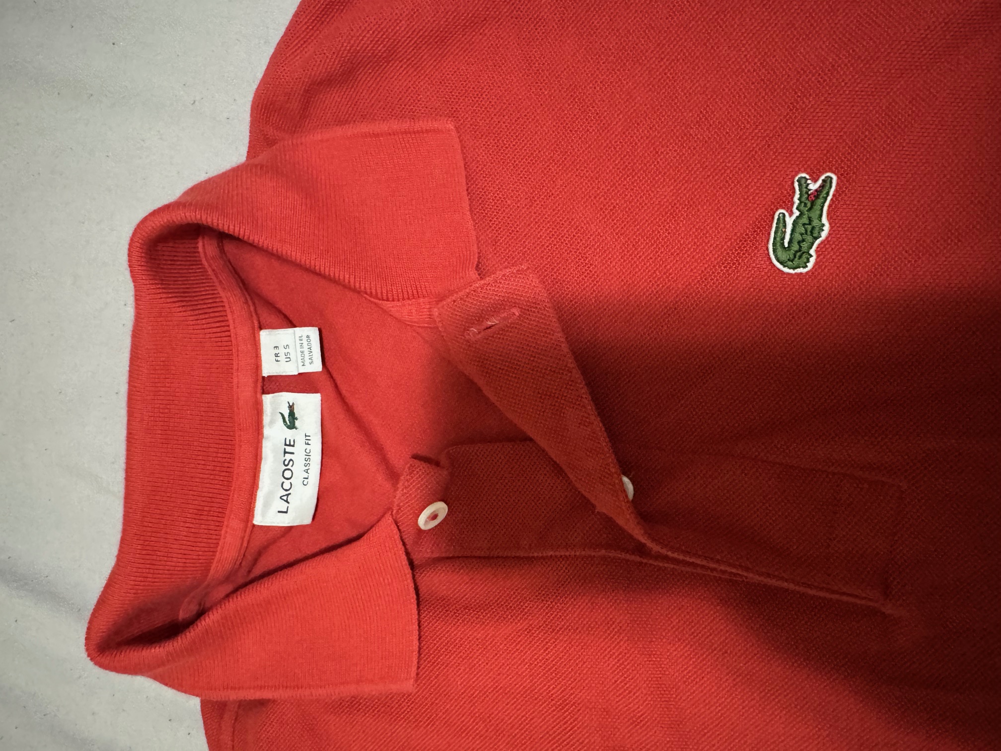 Lacoste Classic Fit Red Polo Shirt US5