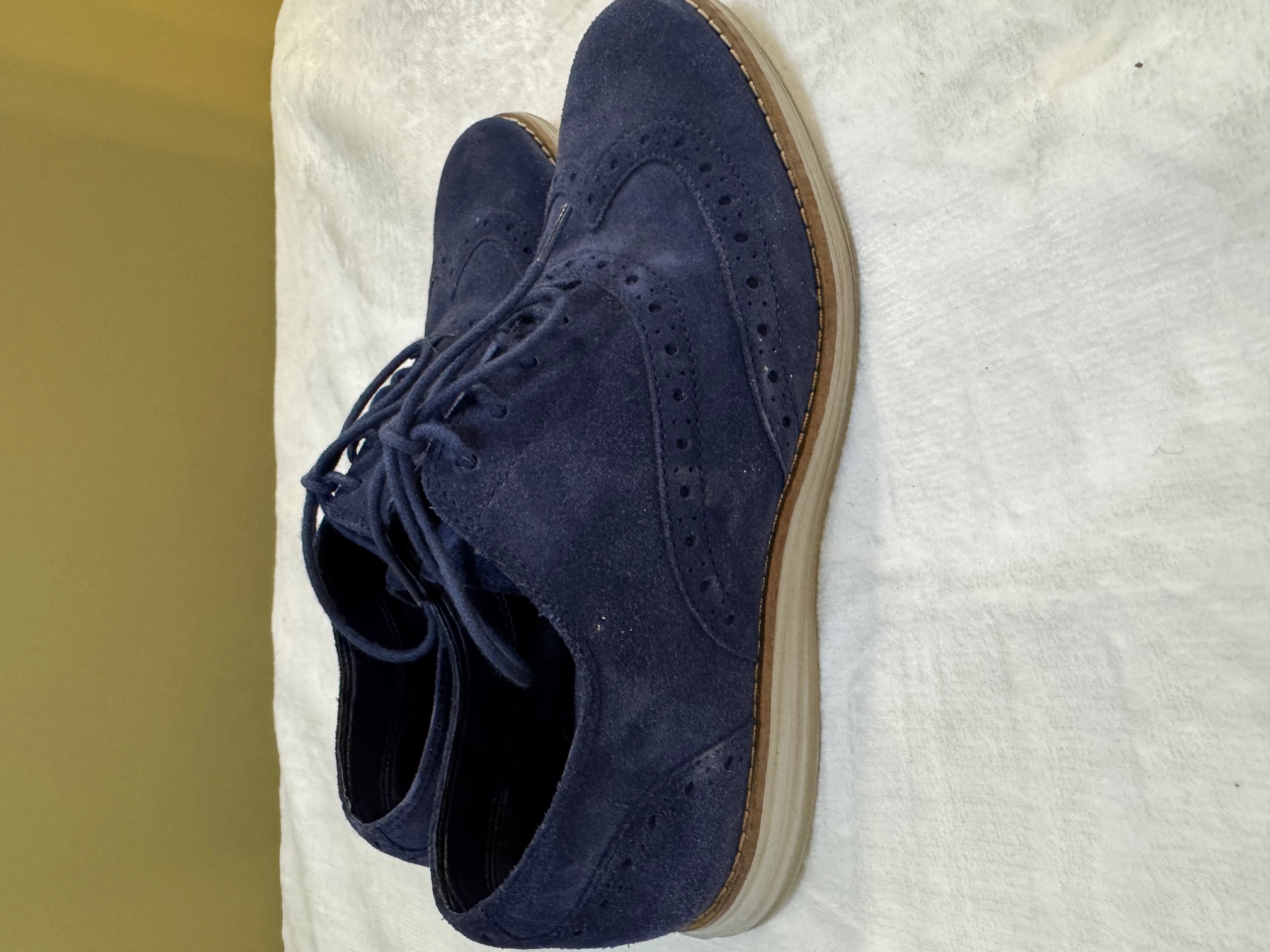Colehaan Women's Blue Suede Oxford Shoes size 6.5