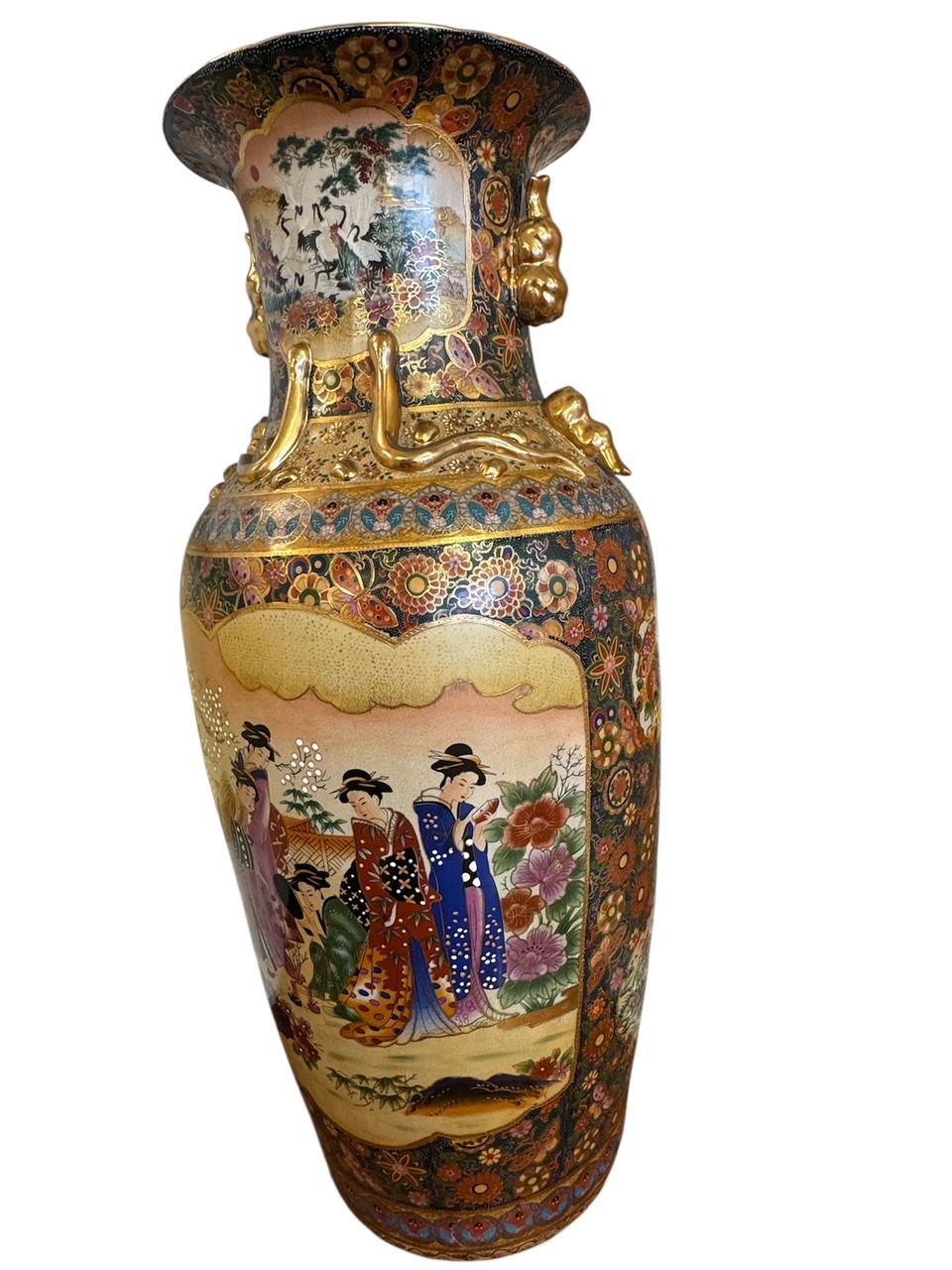Pacific Oriental Hand-painted porcelain decorative vase