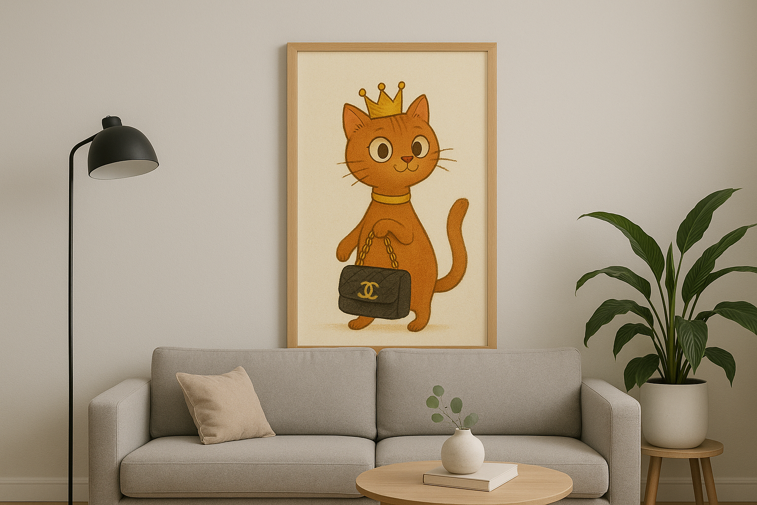 Royal Cute Cat Wall Art