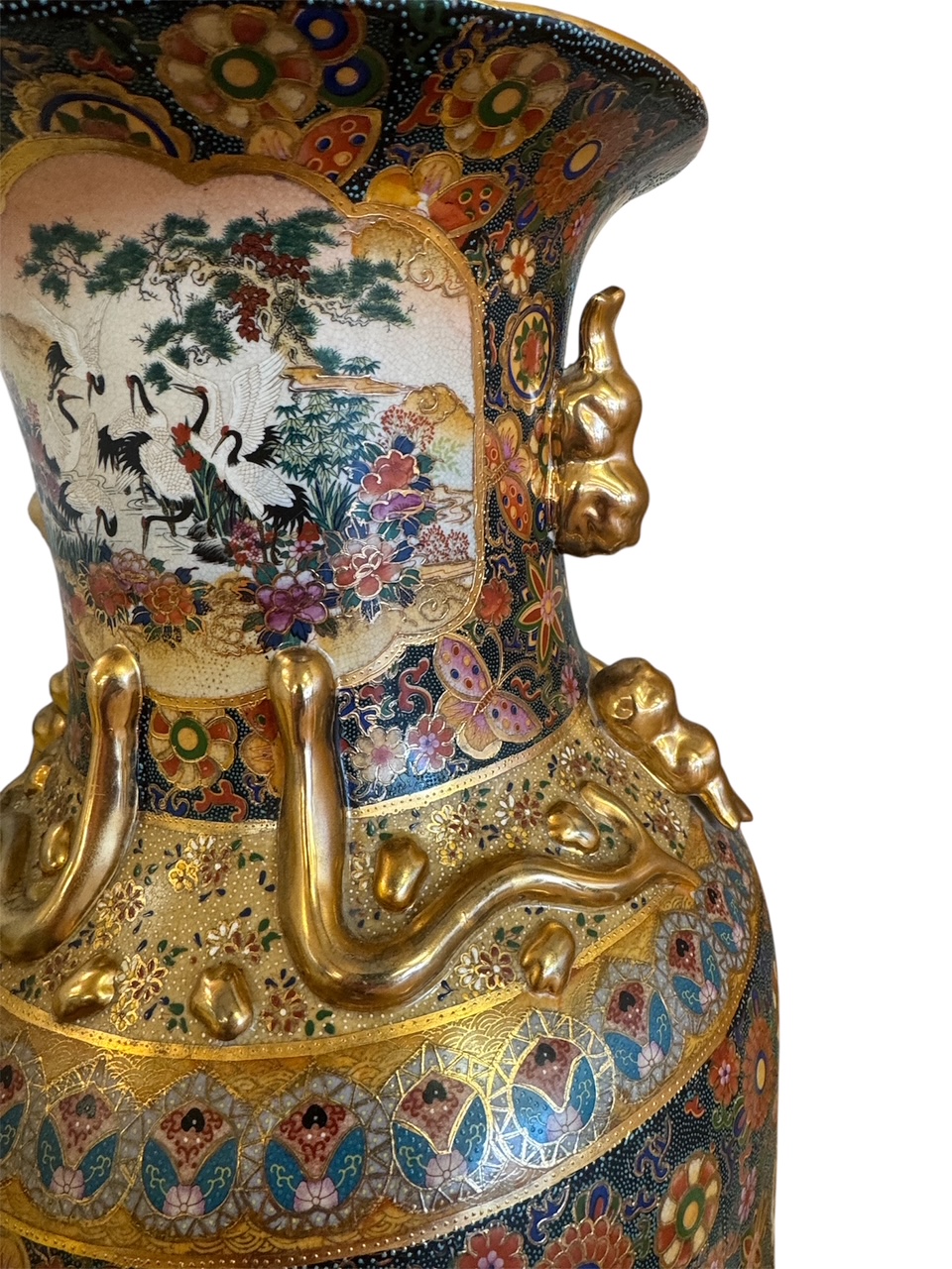 Pacific Oriental Hand-painted porcelain decorative vase