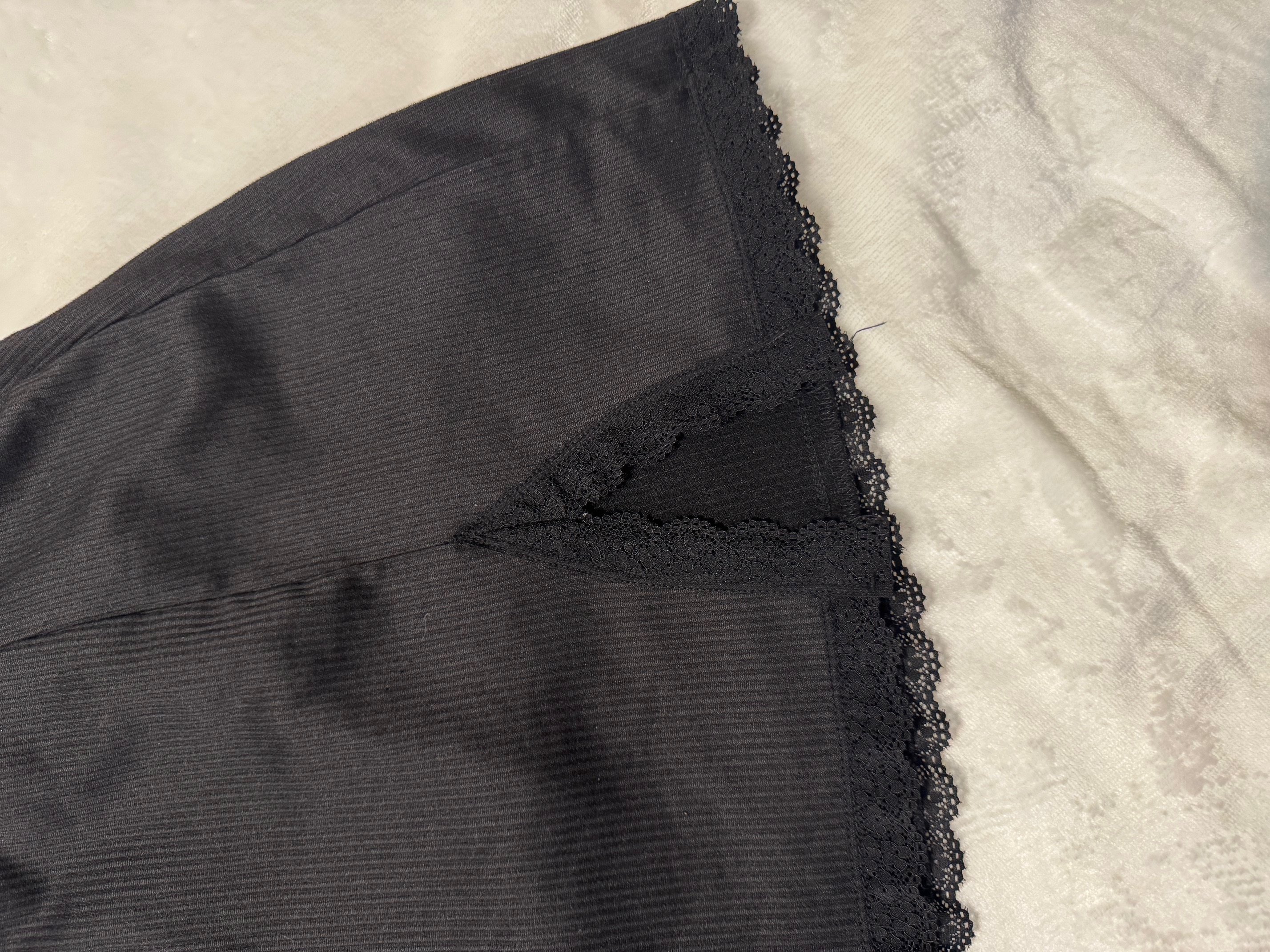 Women's Black Lace-Trim Shorts size S