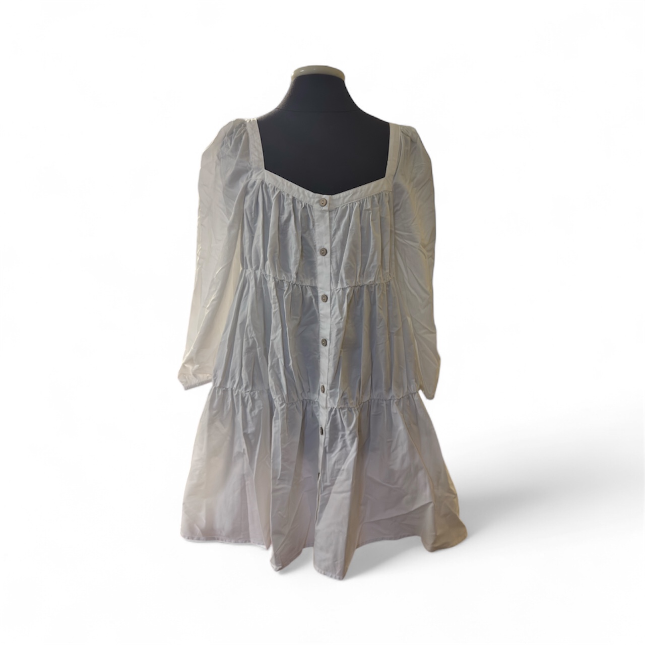 Zara White Button-Down Dress size US M
