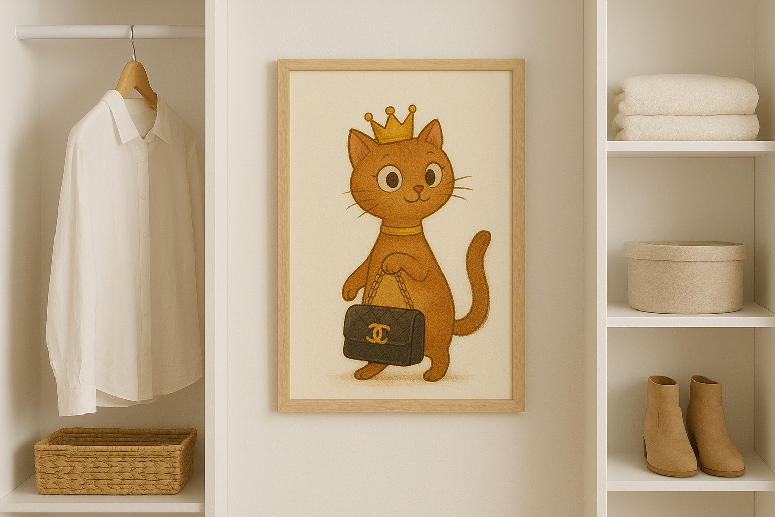 Royal Cute Cat Wall Art