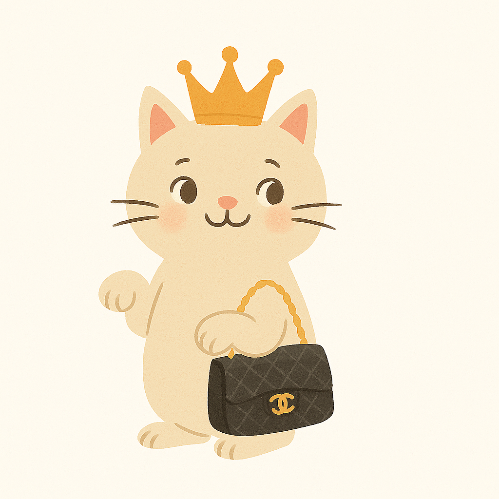 Royal Cat Wall Art w/ Luxury Handbag