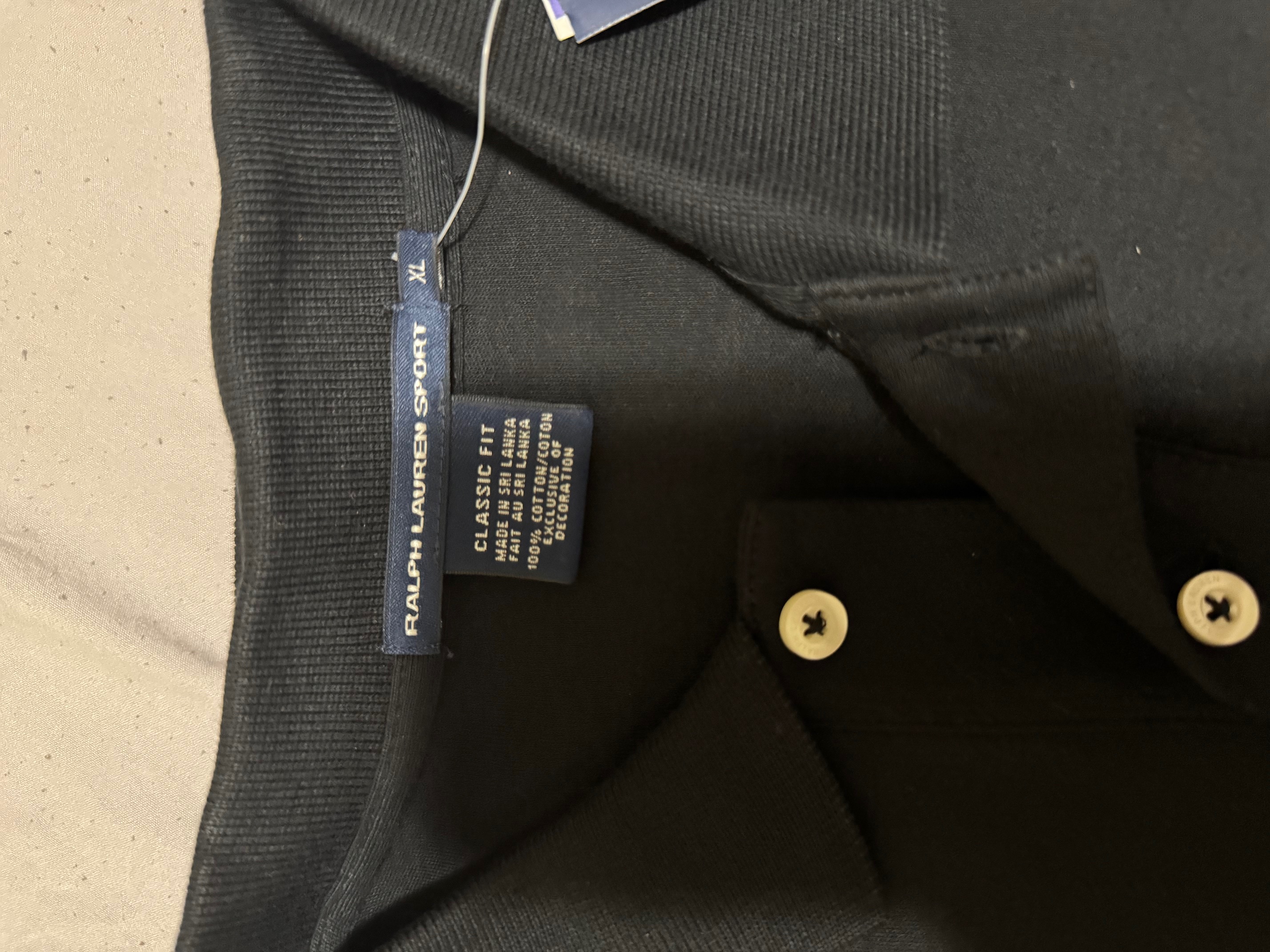 Ralph Lauren Women's  Black Polo Shirt size XL