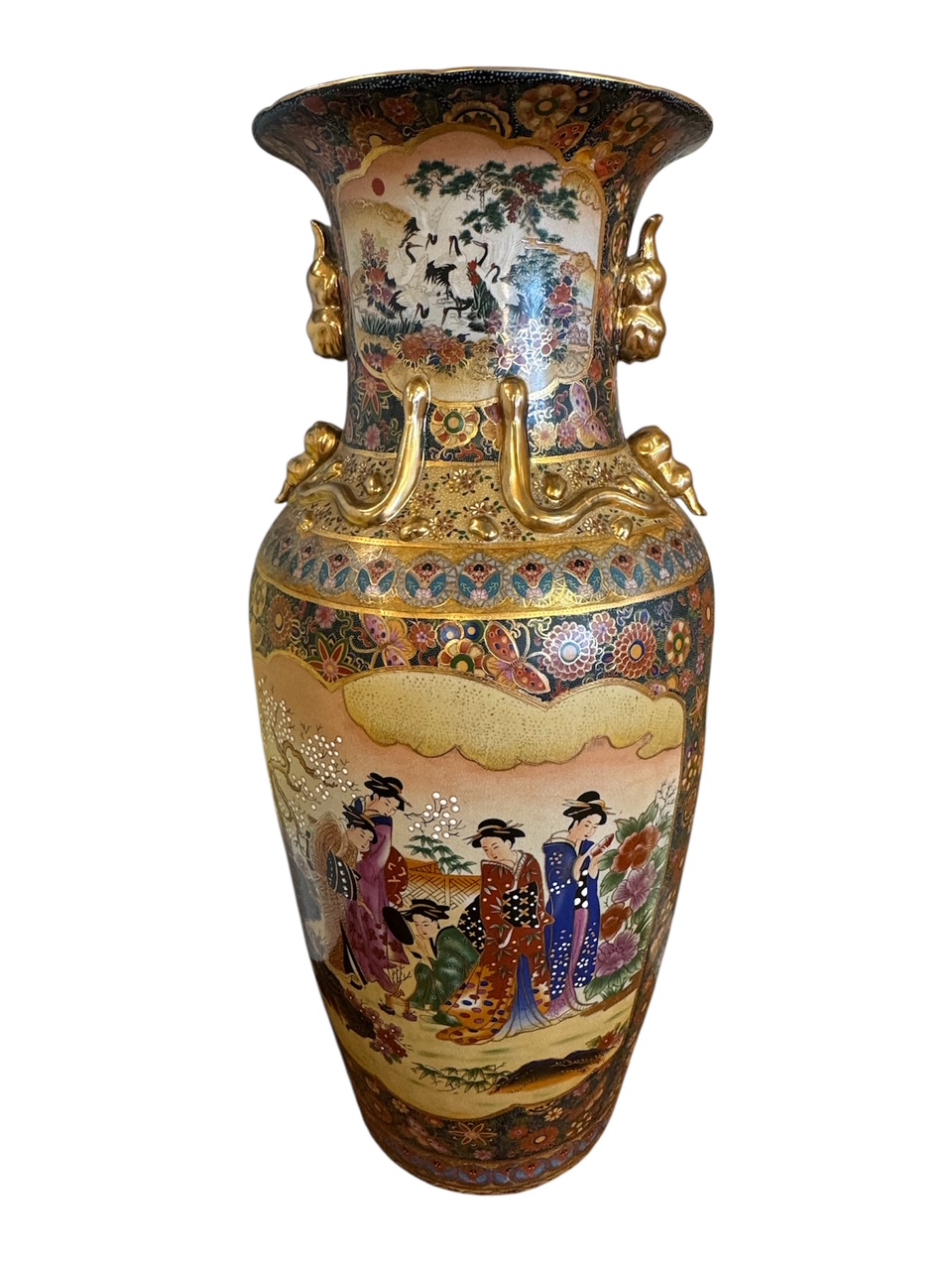 Pacific Oriental Hand-painted porcelain decorative vase