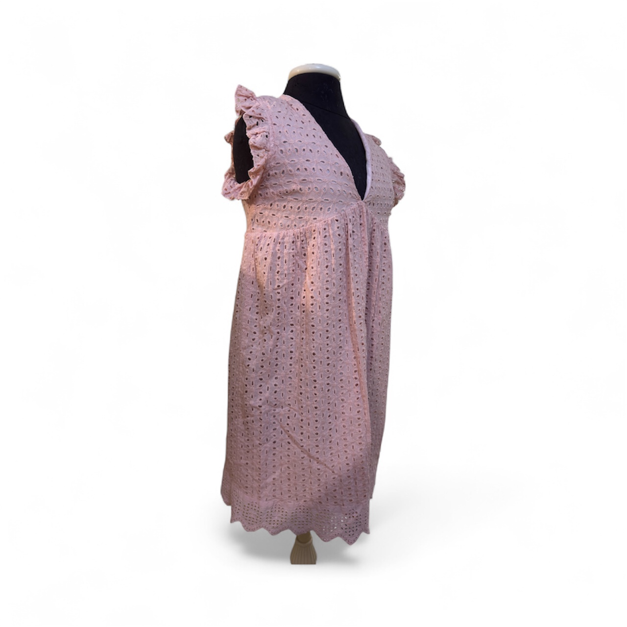 Pink Eyelet Midi Dress size S
