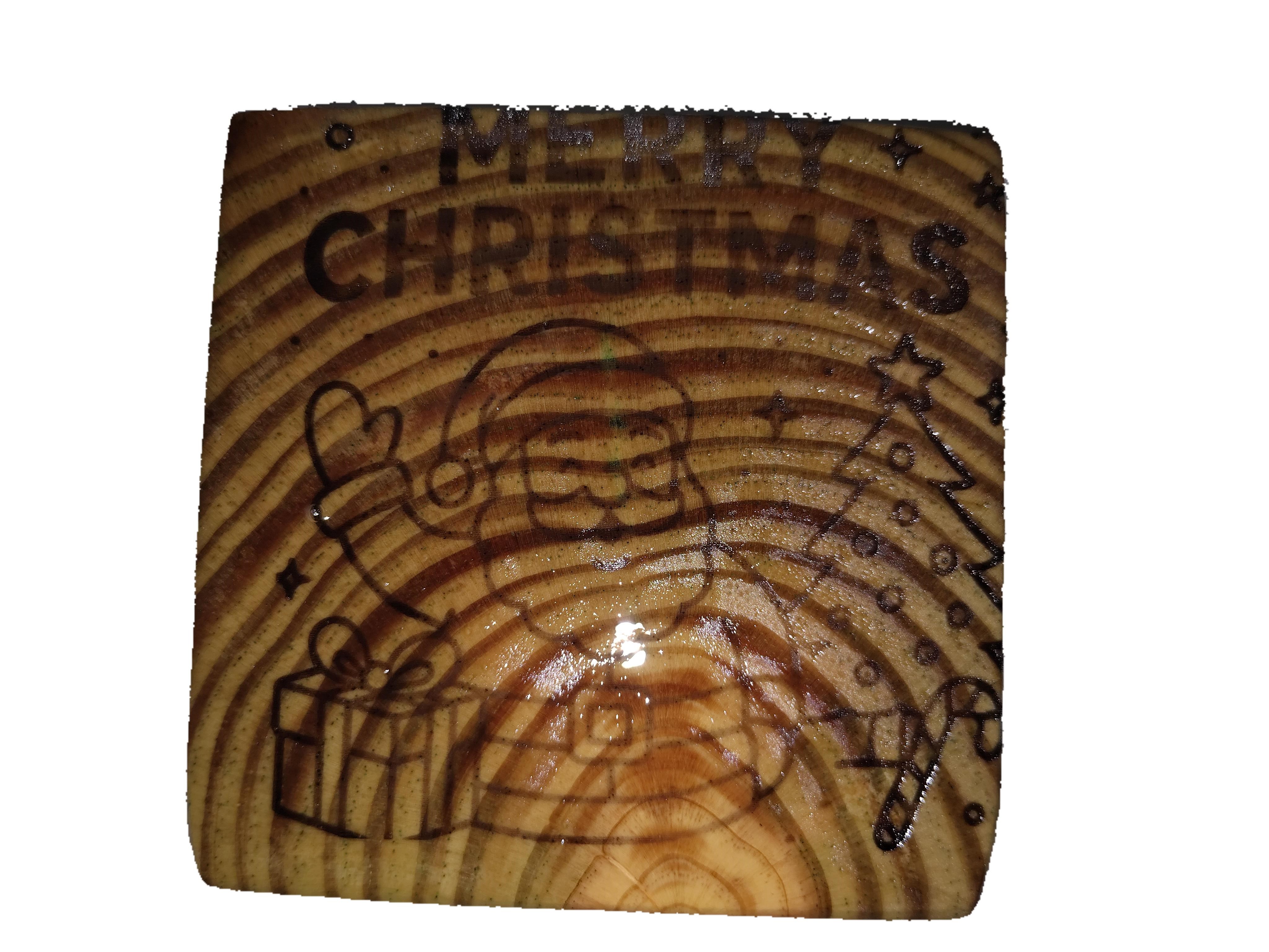 Wooden Christmas Coaster