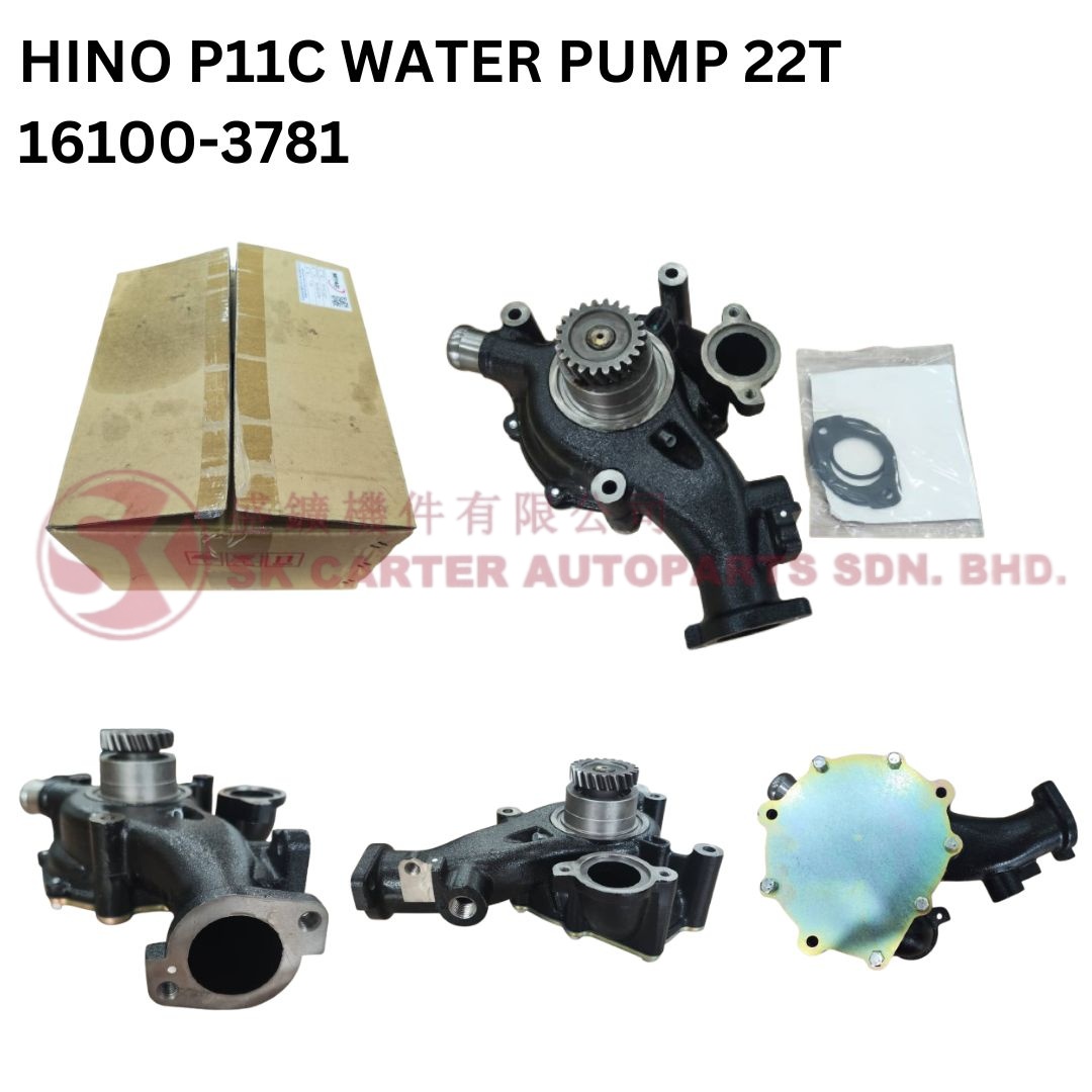 HINO P11C 22T WATER PUMP ASSY-16100-3781