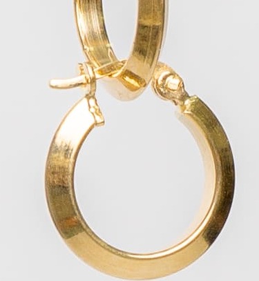 Candongas aplanadas Oro 18K Exclusiva