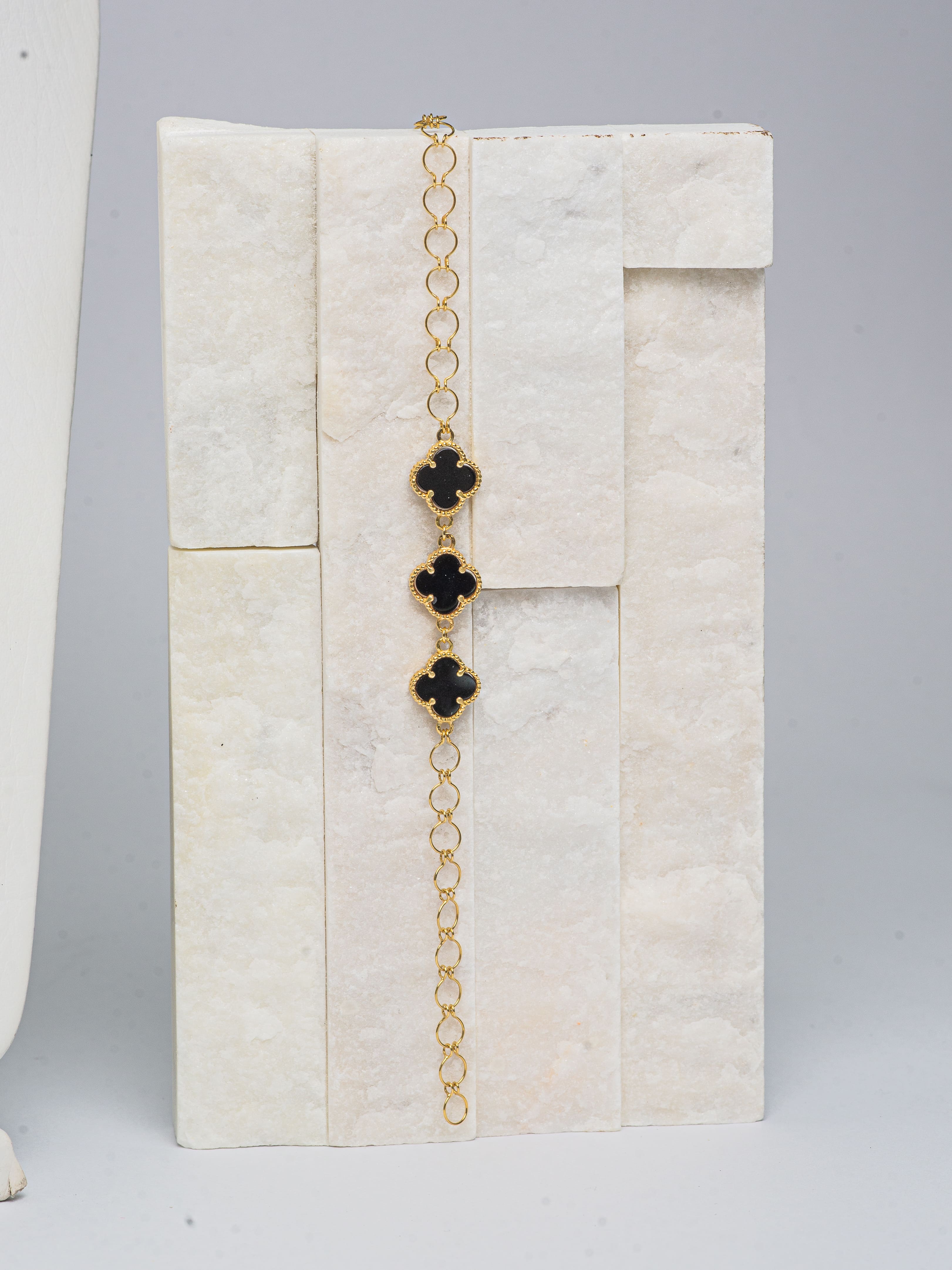 Juego Van Cleef Negro Oro 18K Elegante