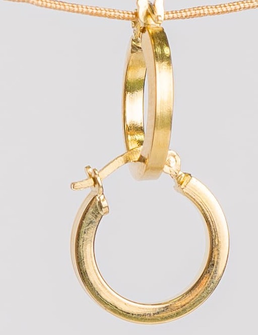 Candongas lisa cuadrada Oro 18K Delicada