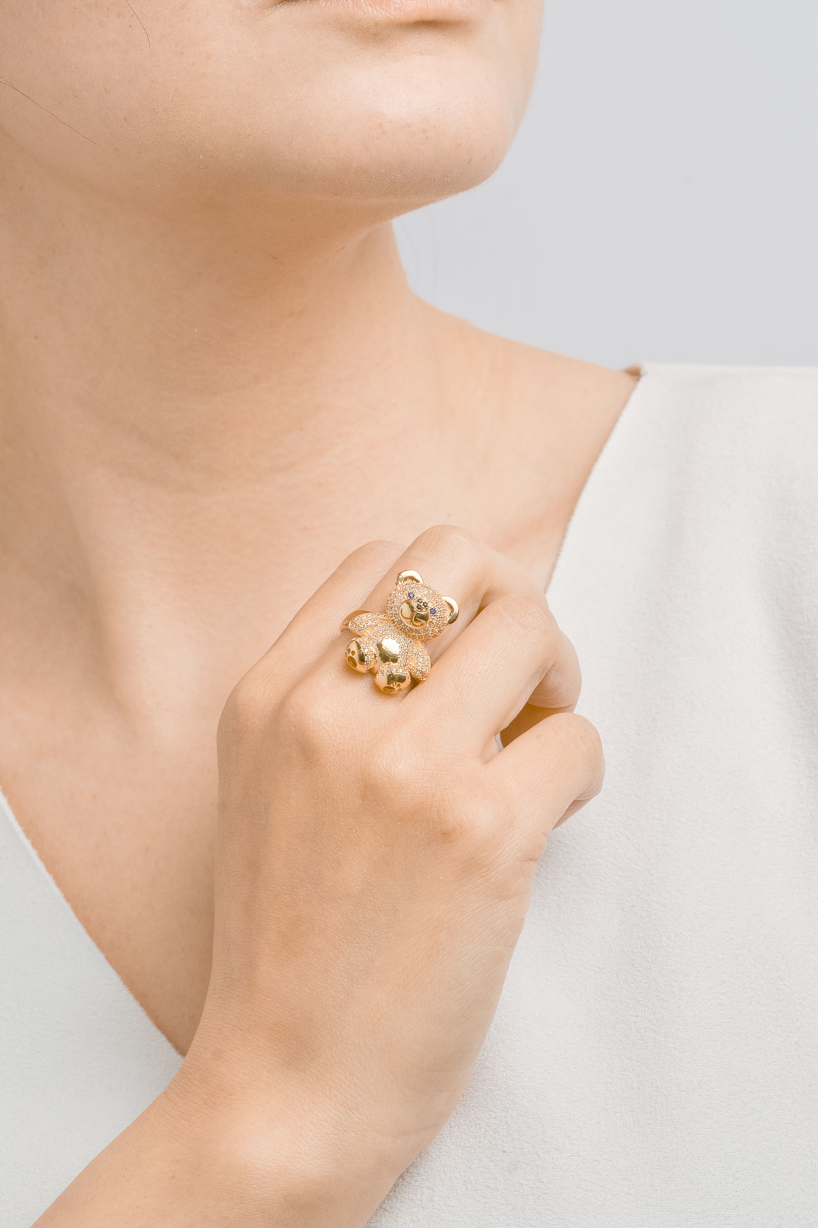 Anillos Oso en Brillantes Moderna