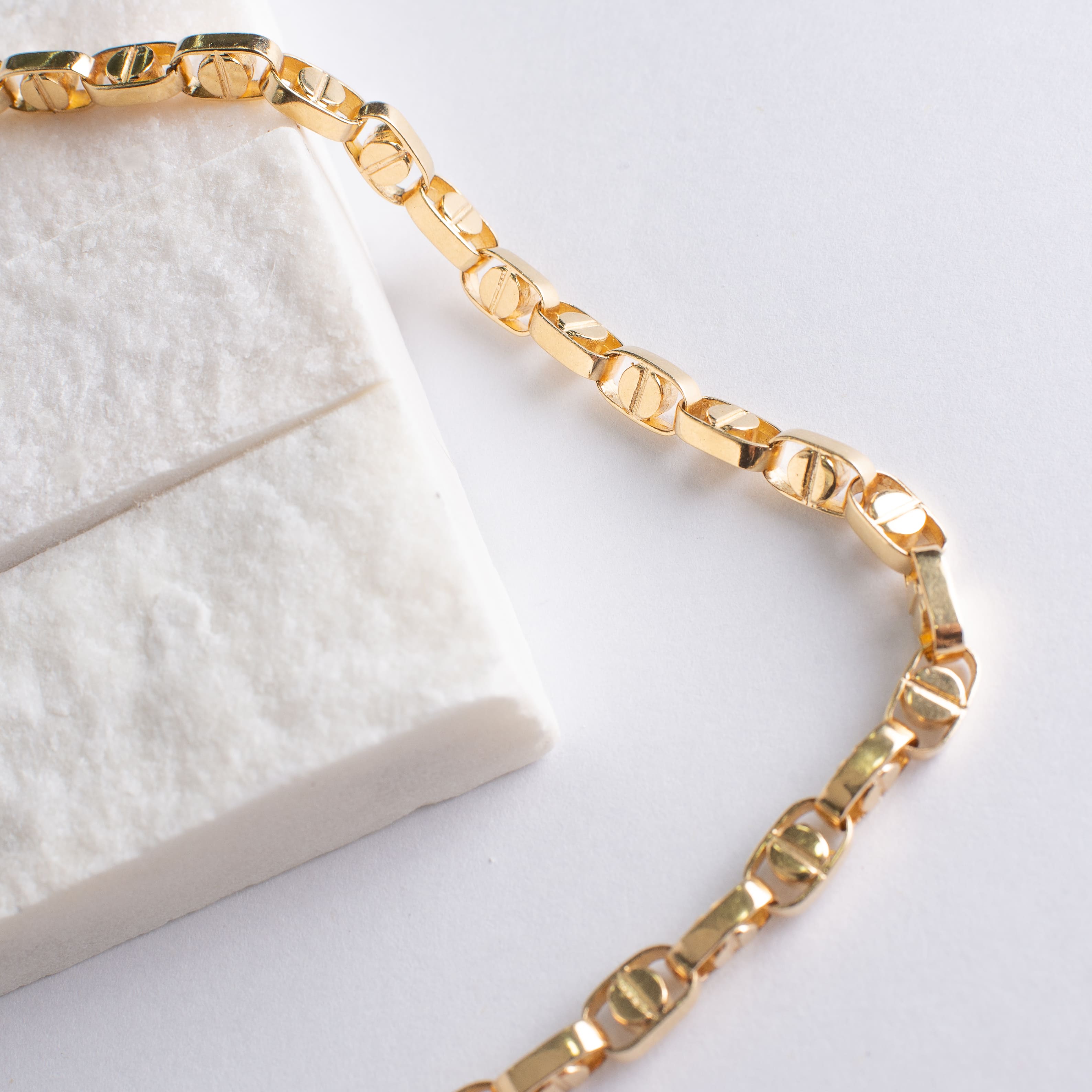 Cadena Rústica Cartier Oro Italiano 18K Macizo Exclusiva