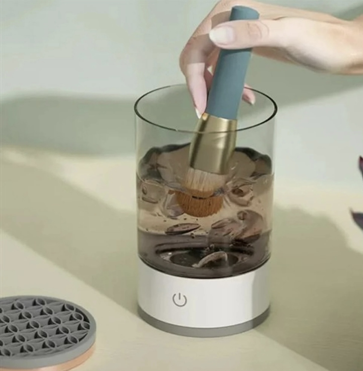 Limpiador automático de brochas de maquillaje