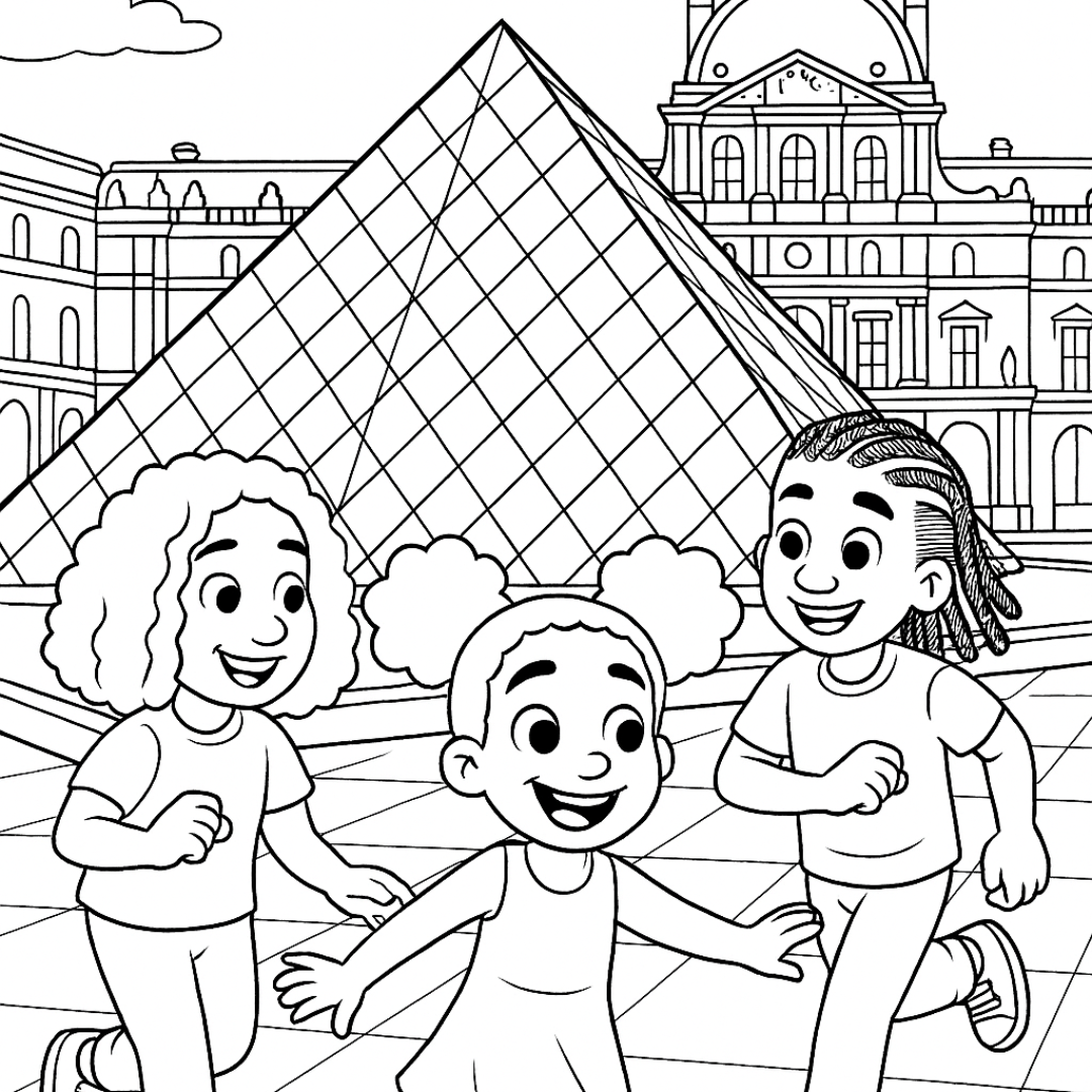 Maya in Paris: A Coloring Adventure with Cousins!