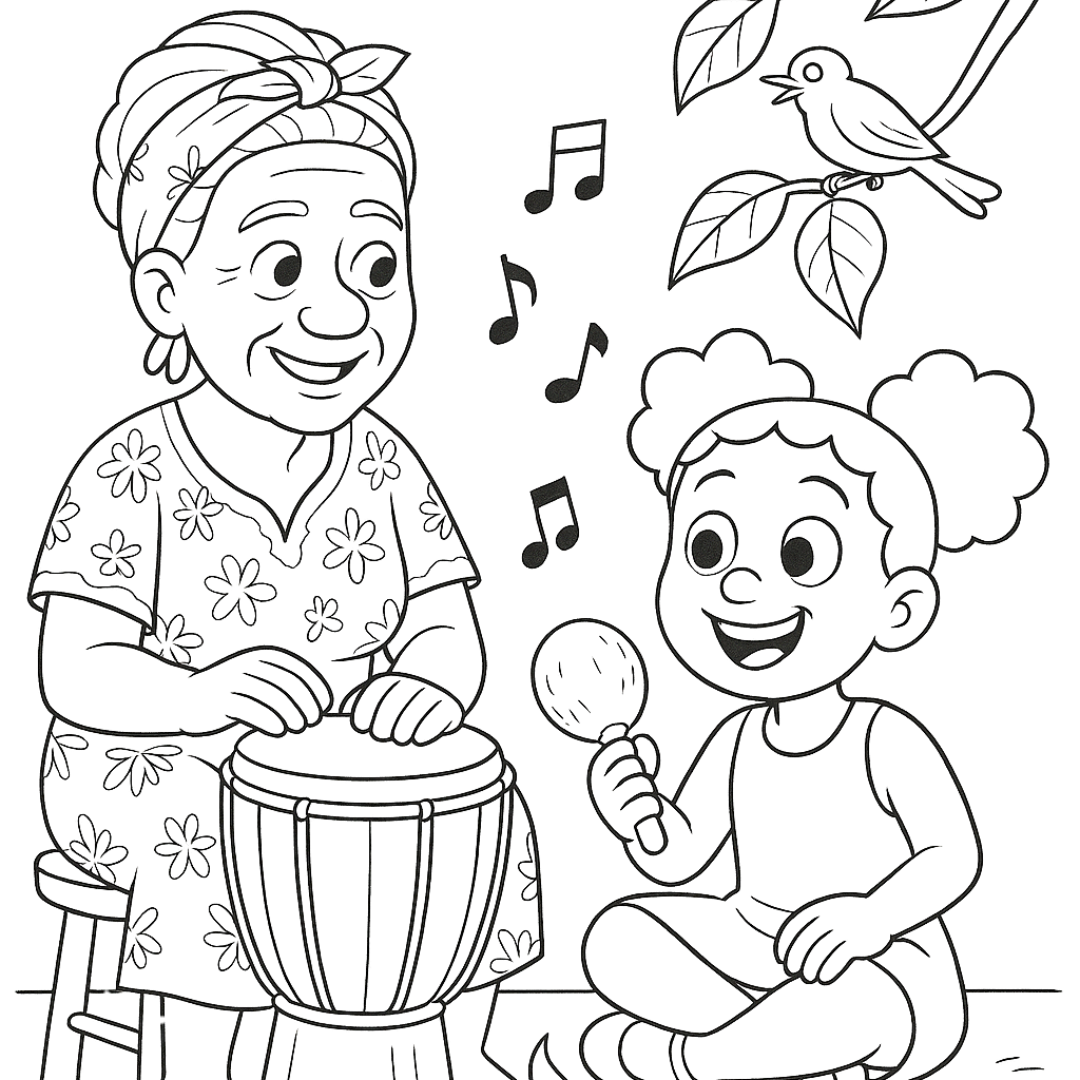 Maya’s Jamaican Summer: A Coloring Adventure with Grandma Esme!