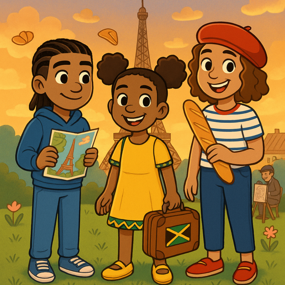 Maya in Paris: A Coloring Adventure with Cousins!