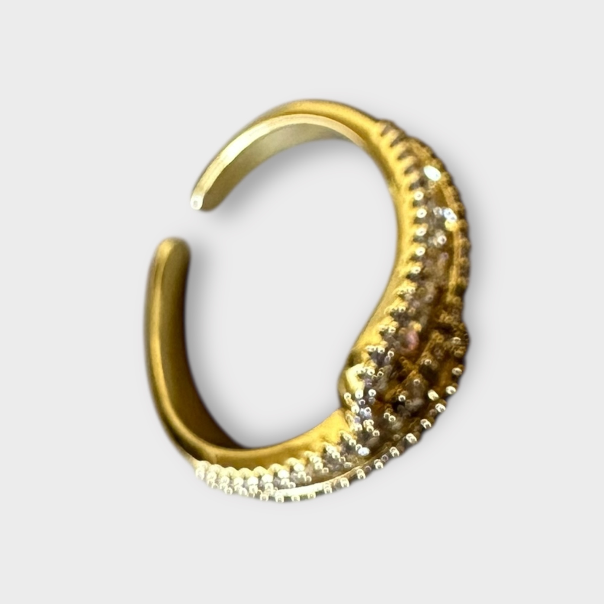Gold Textured Open Ring