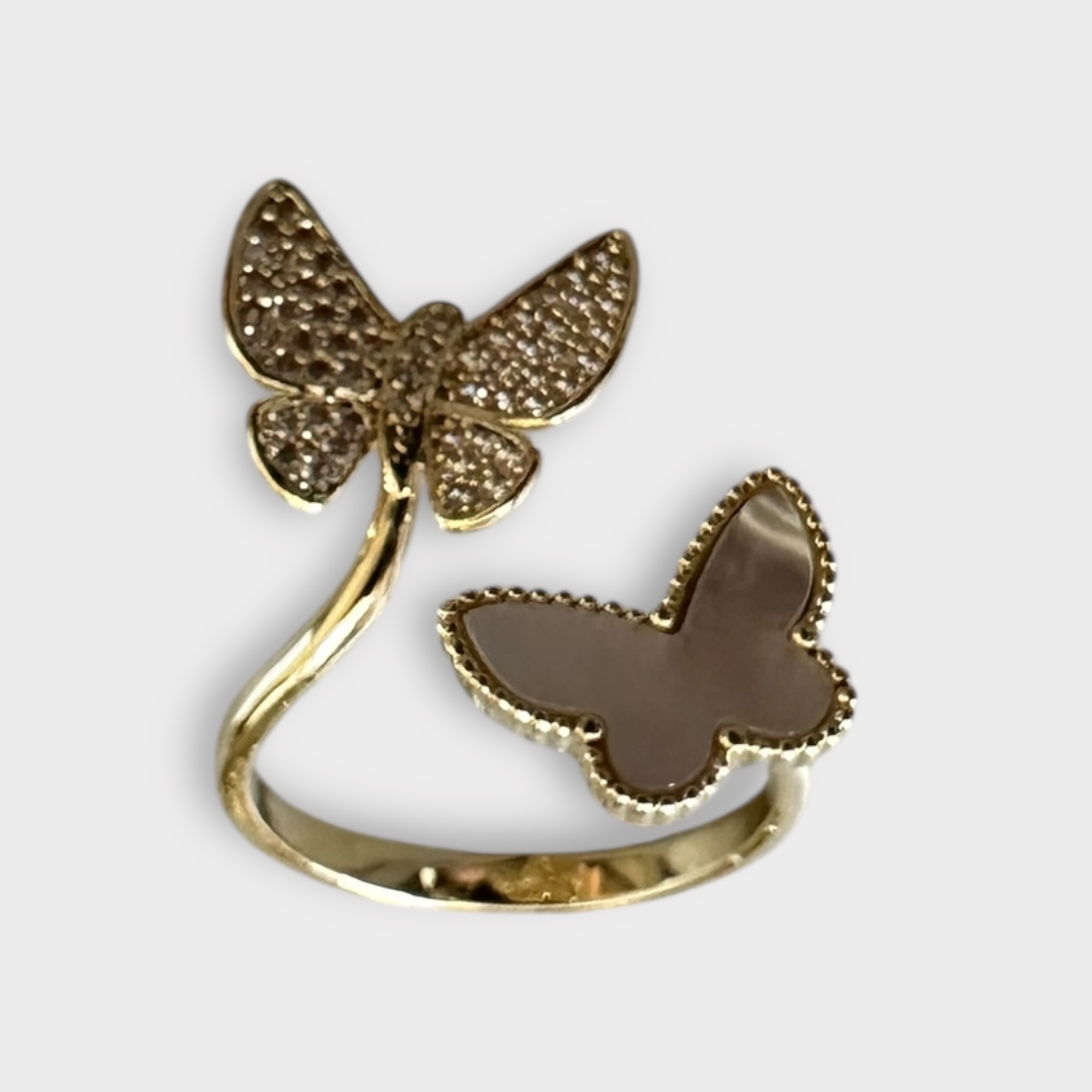 Butterfly Design Gold Ring