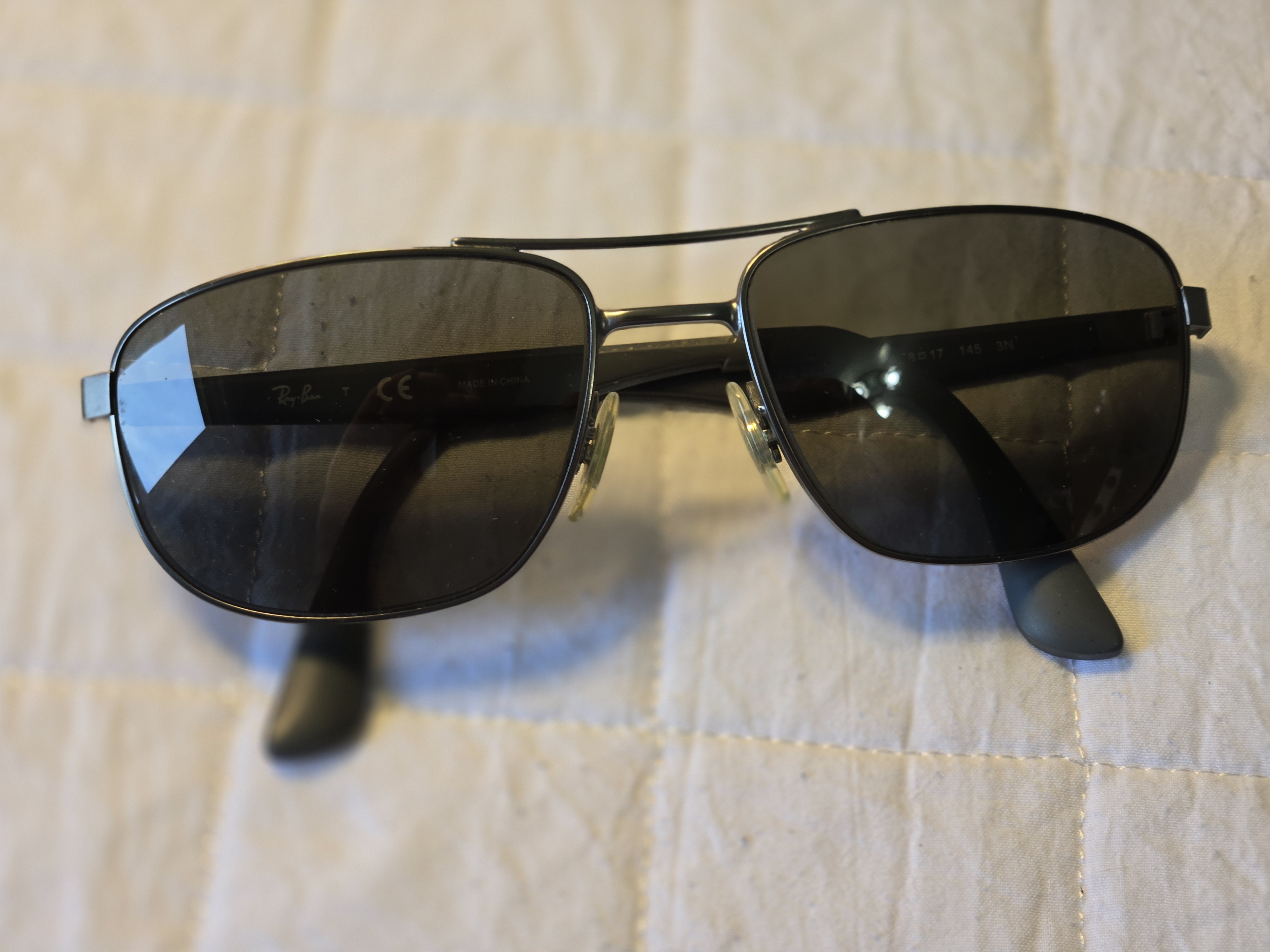 Ray-Ban RB3528 Black Green Lenses Men's Sunglasses