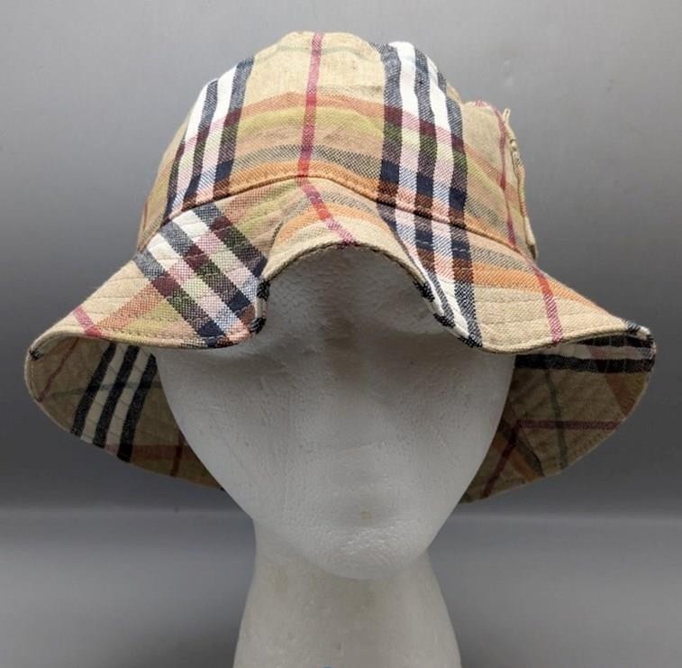 Burberry Bucket Hat – Size Small with Signature Side Zipper Pocket