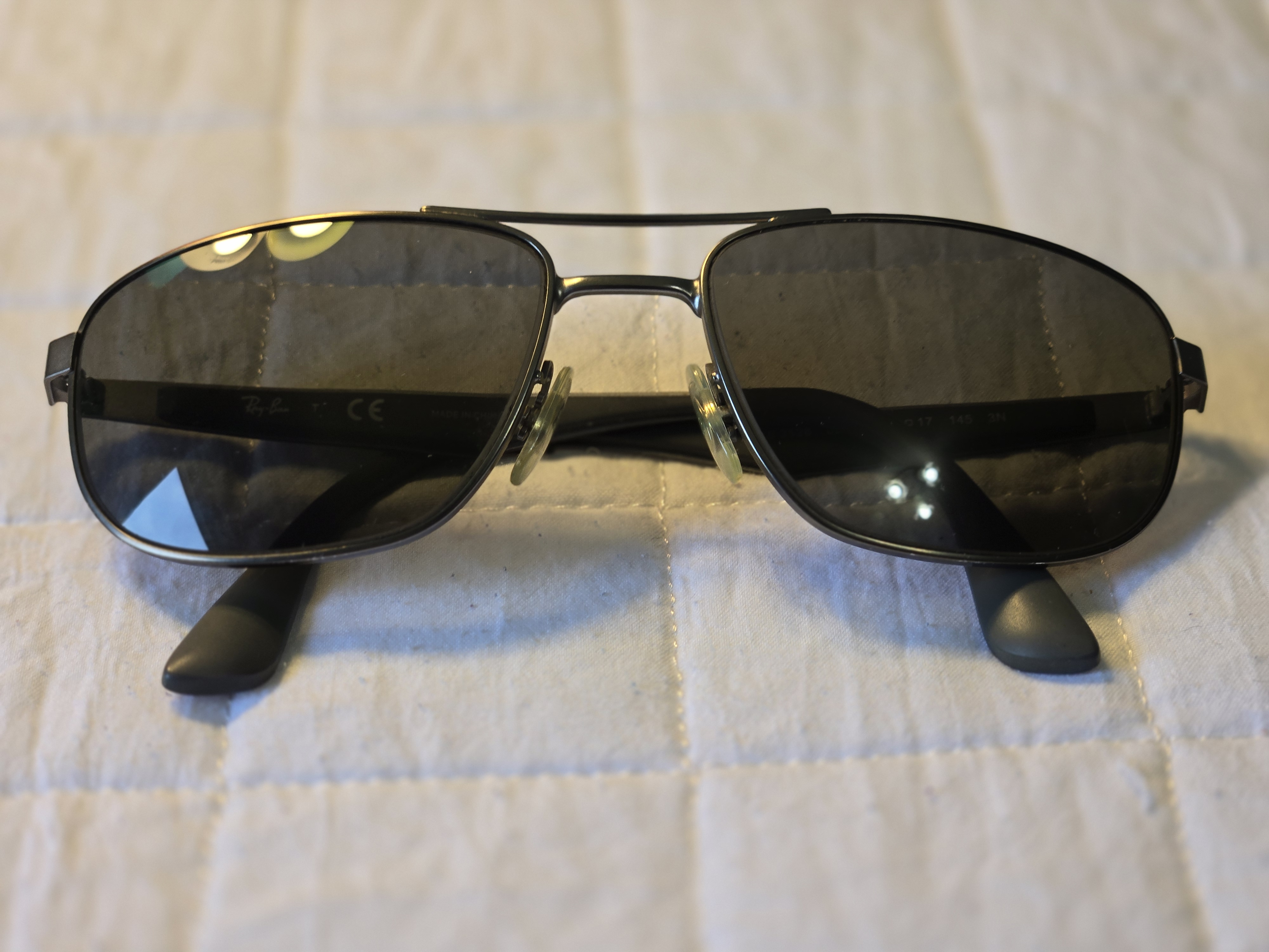 Ray-Ban RB3528 Black Green Lenses Men's Sunglasses