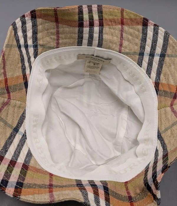 Burberry Bucket Hat – Size Small with Signature Side Zipper Pocket