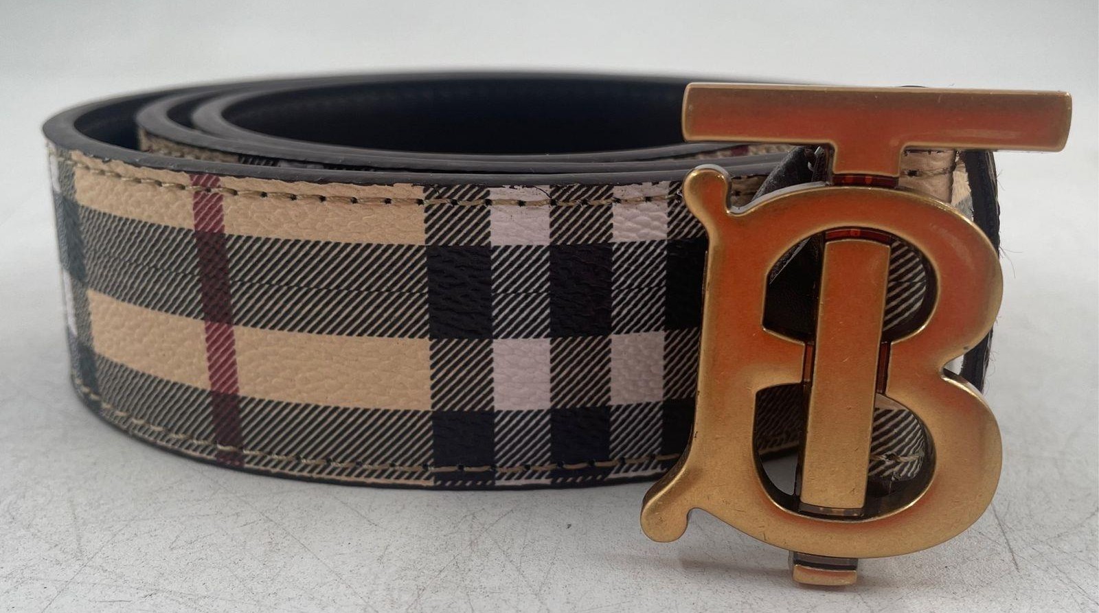 Burberry Reversible Check TB Belt