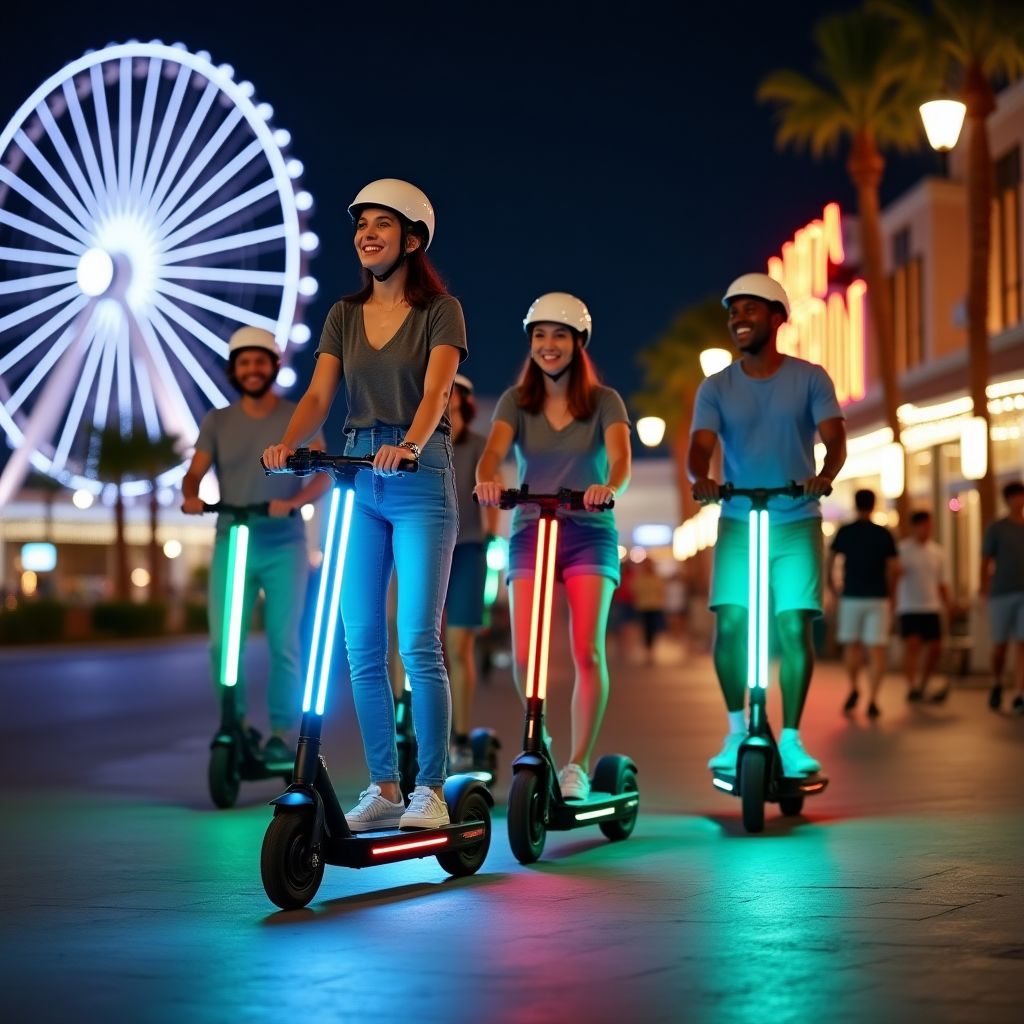 Electric Scooter Vegas Lights