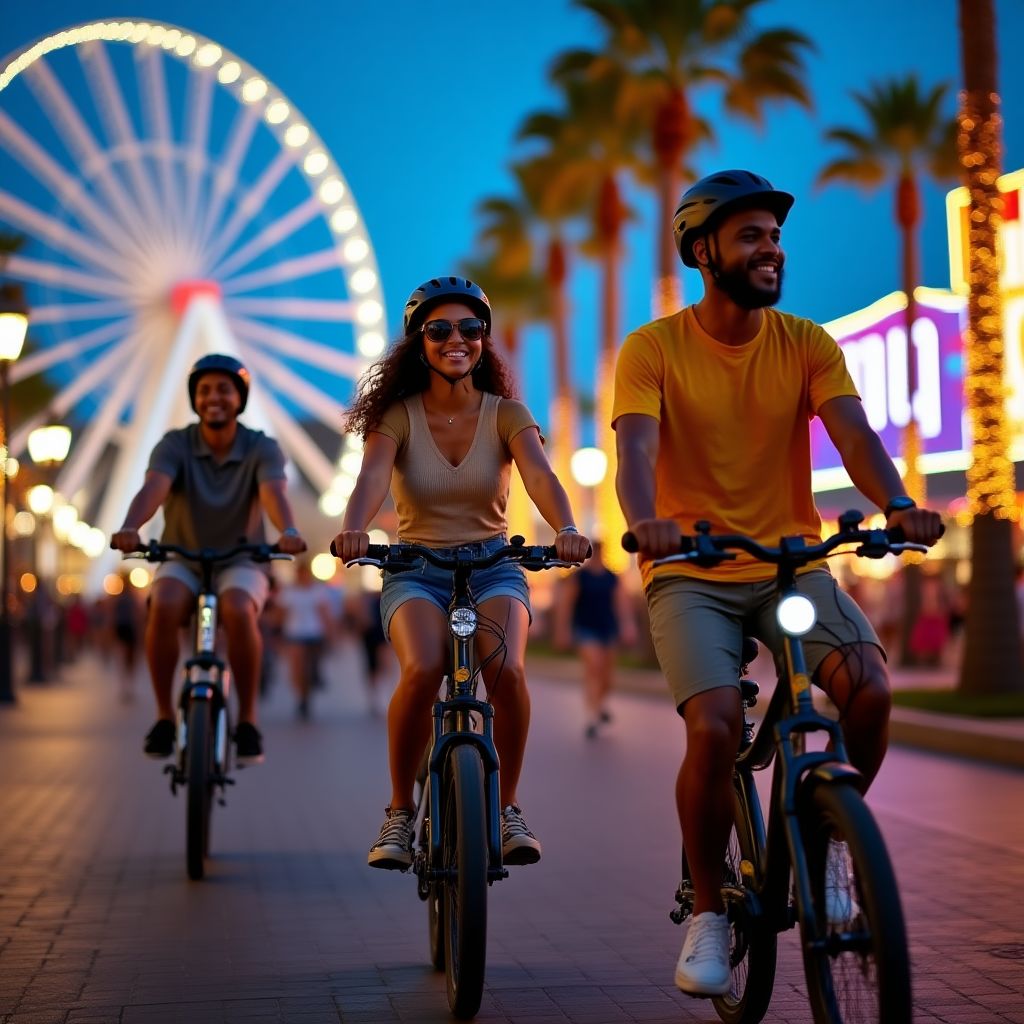 Electric Bike Neon Lights Tour