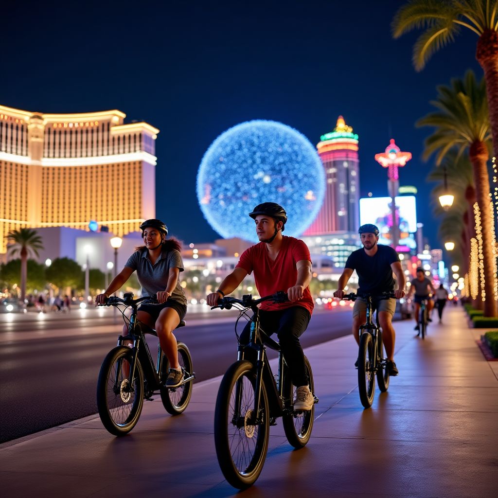 Electric Bike Vegas Lights