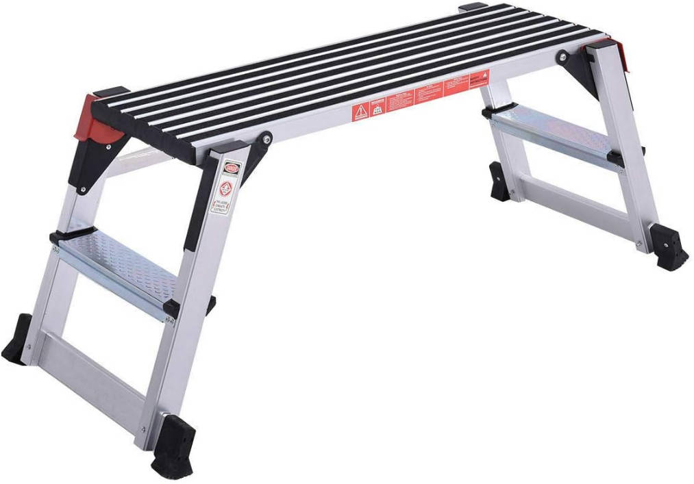 Capacidad plegable antideslizante de aluminio del taburete de la mampostería de yeso del banco de trabajo de la plataforma 330lbs