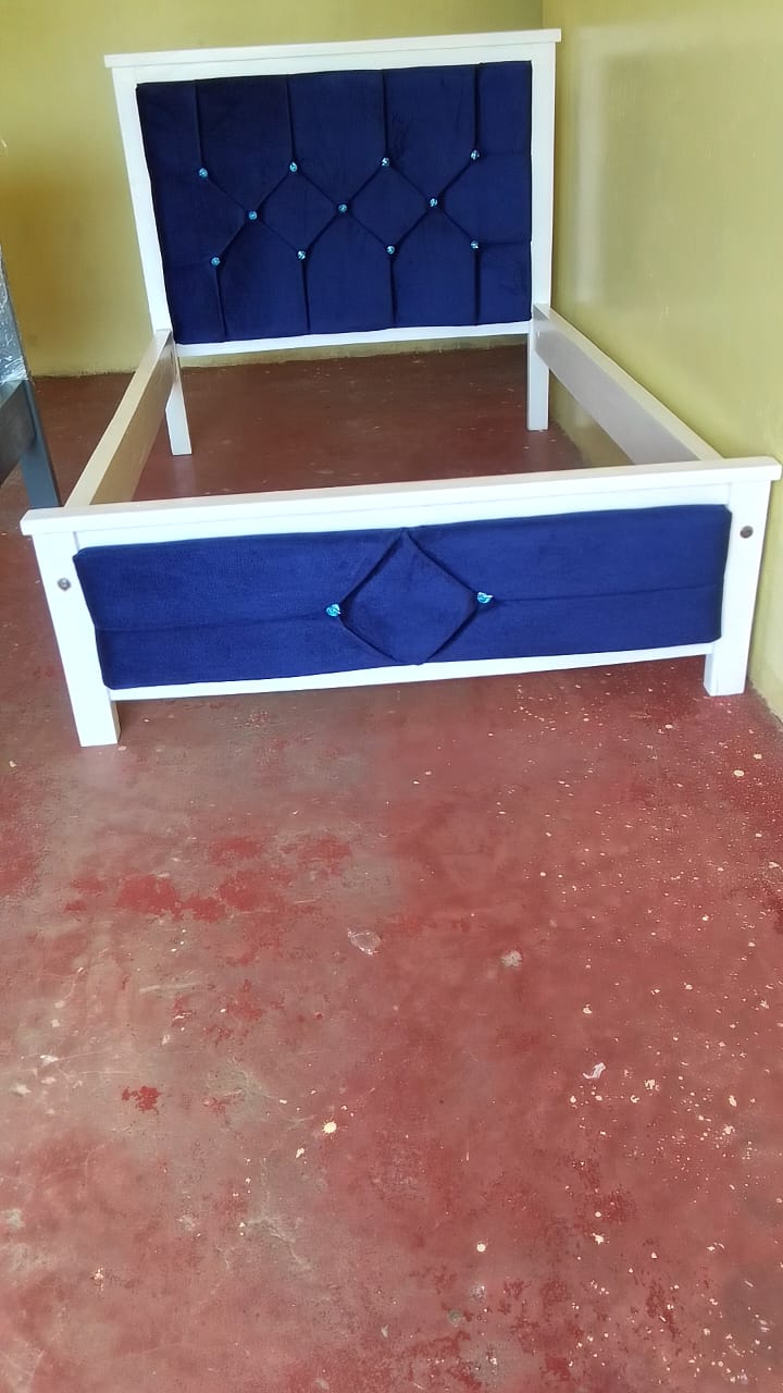 Blue Upholstered Bed