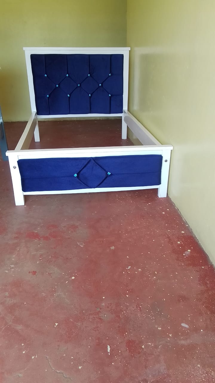 Blue Upholstered Bed