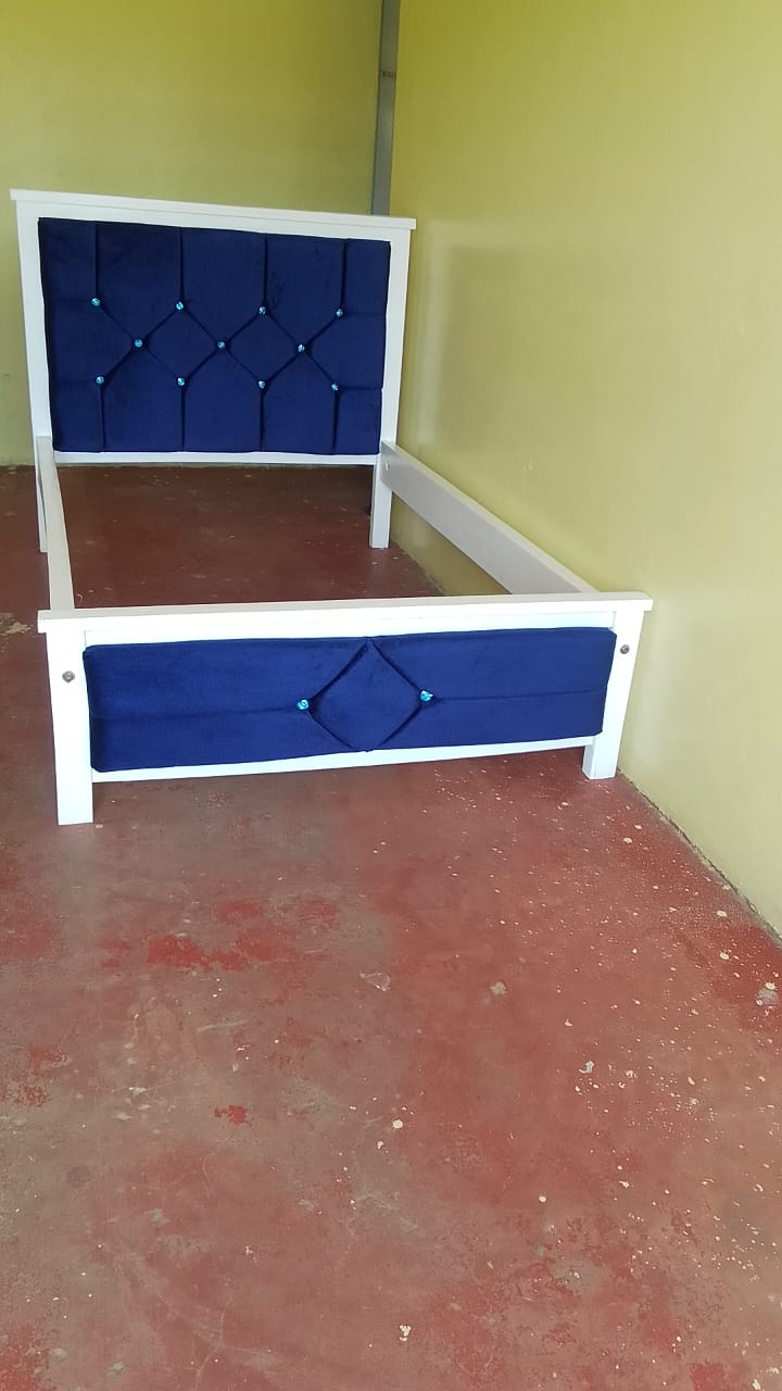 Blue Upholstered Bed