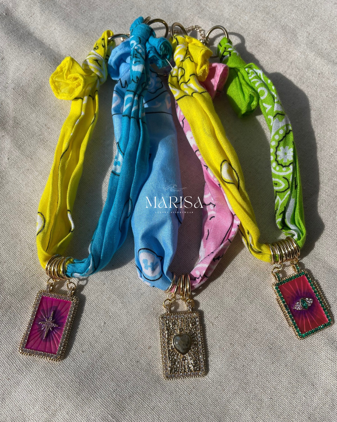 Aura X Charm Bandana Necklace