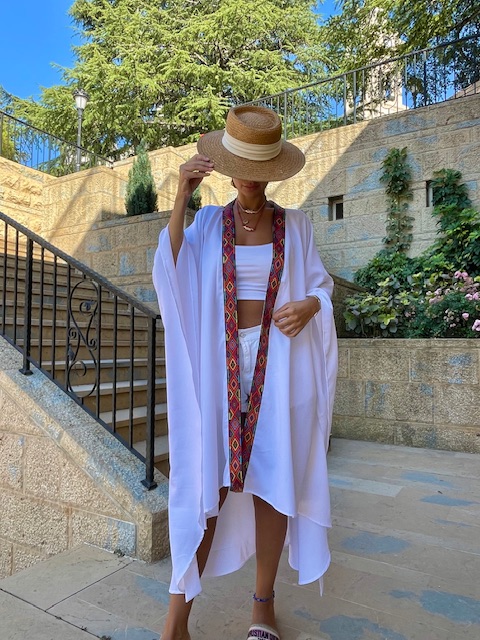 Women Colorful Wings Embroidered Kimono