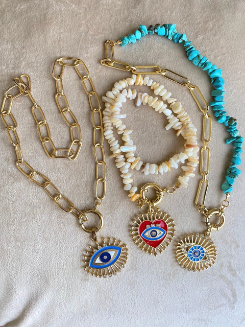 Colorful  Eye Pendant Necklace