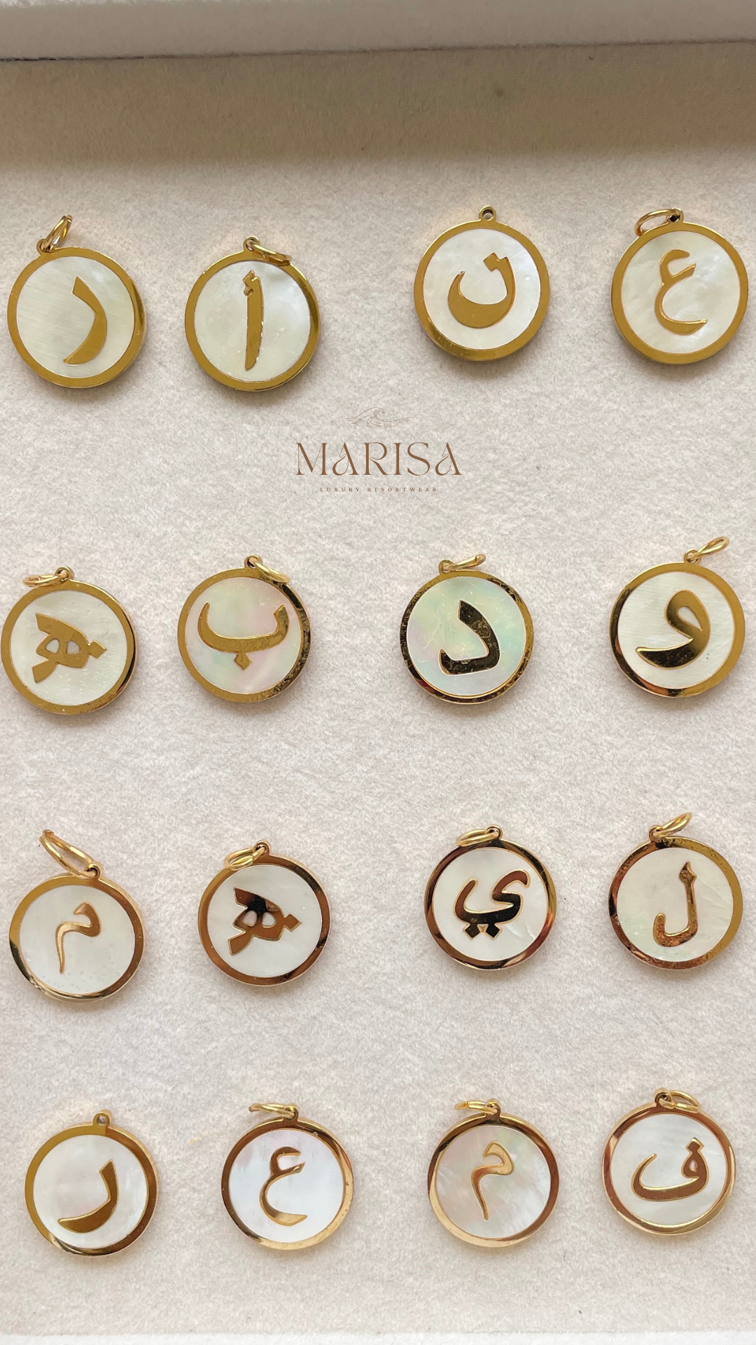 Arabic Letter Gold Charms